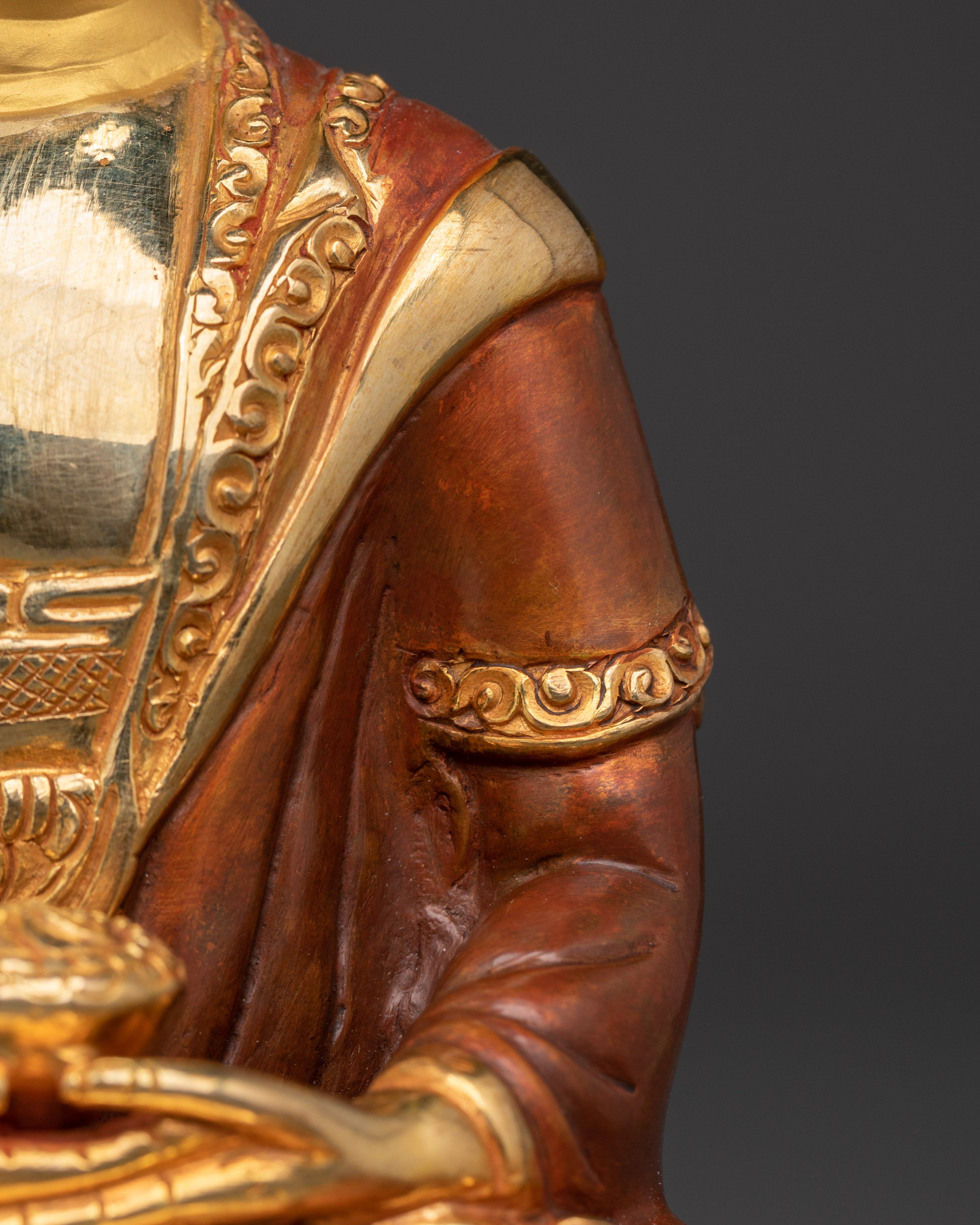 Himalayan Amitabha Buddha Statue | Copper Body with Gold Plating