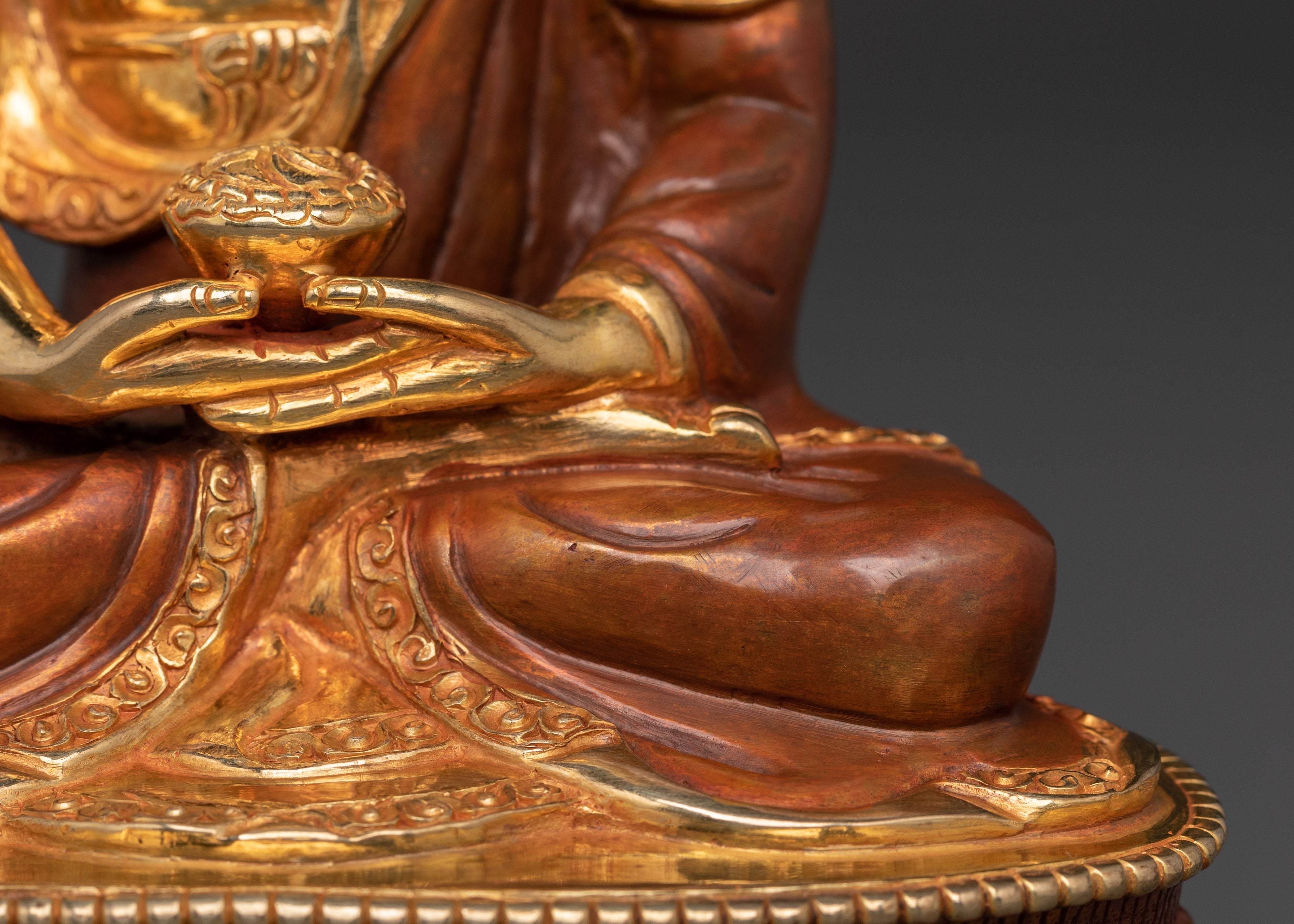 Himalayan Amitabha Buddha Statue | Copper Body with Gold Plating