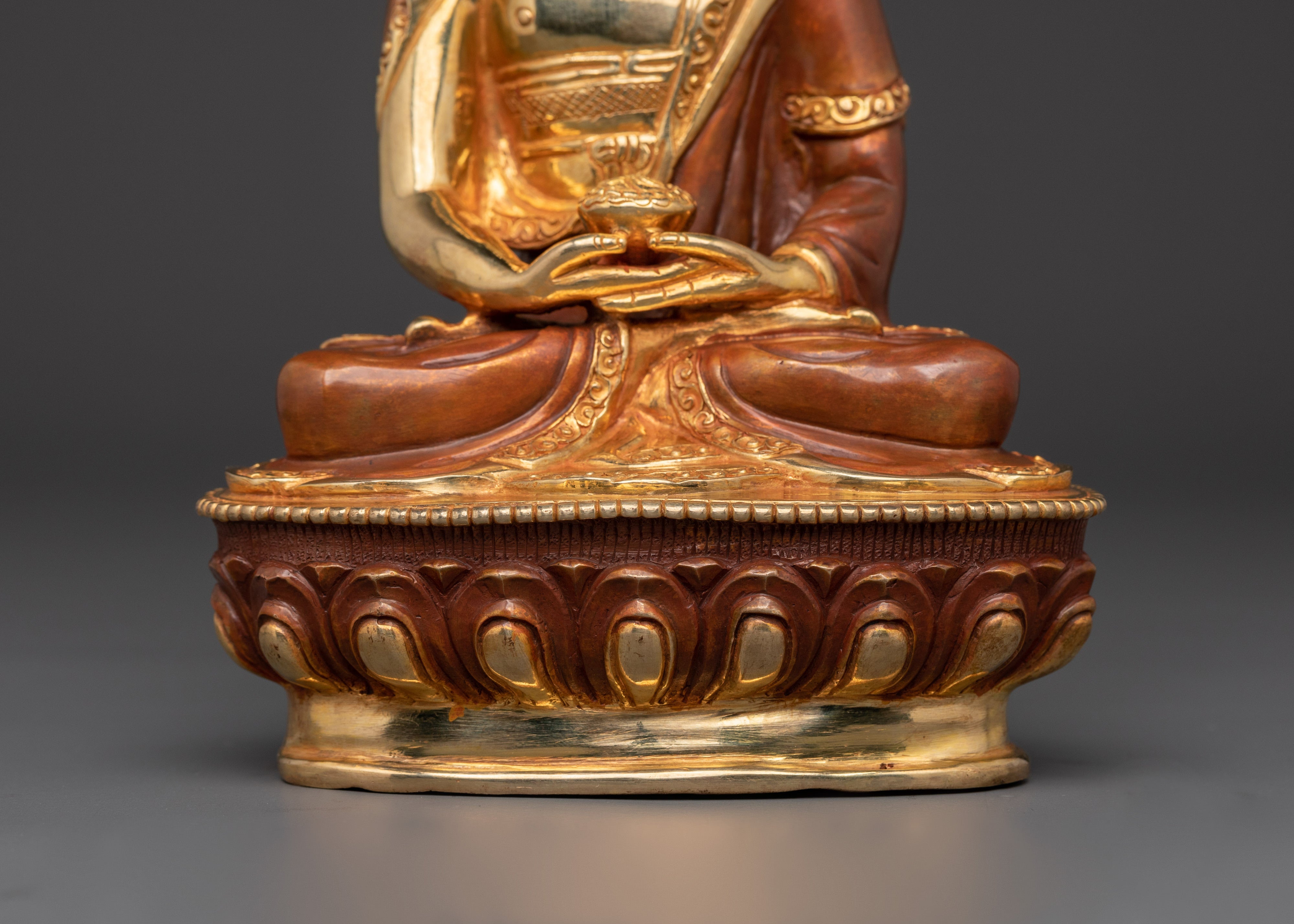 Himalayan Amitabha Buddha Statue | Copper Body with Gold Plating