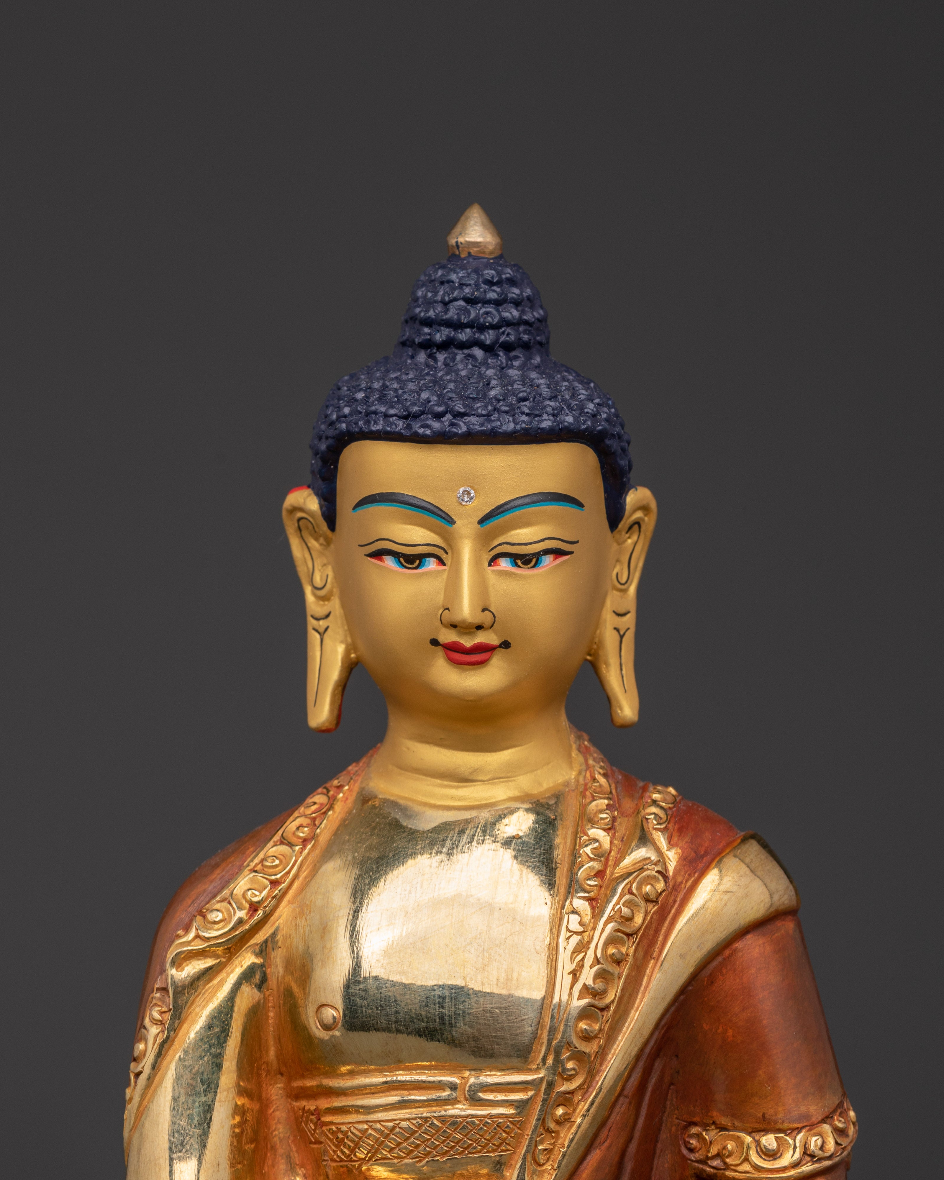 Himalayan Amitabha Buddha Statue | Copper Body with Gold Plating