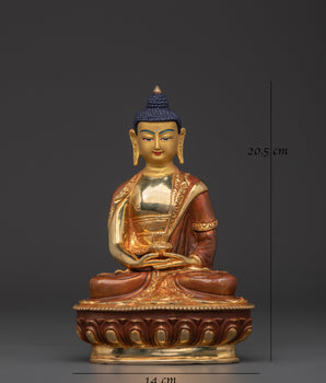 Himalayan Amitabha Buddha Statue | Copper Body with Gold Plating