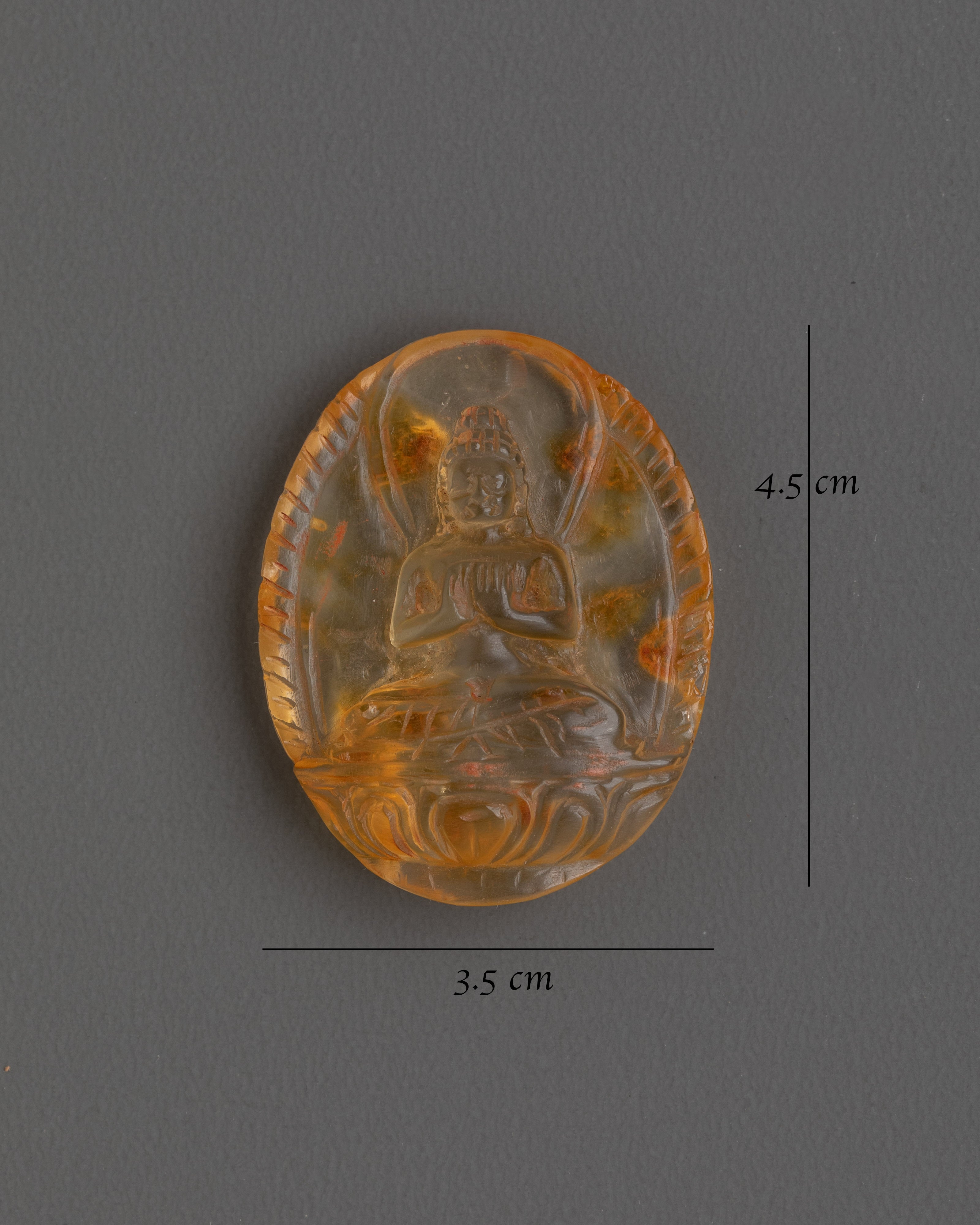 Vairocana Buddha Amber Statue | Spiritual Altar Decor