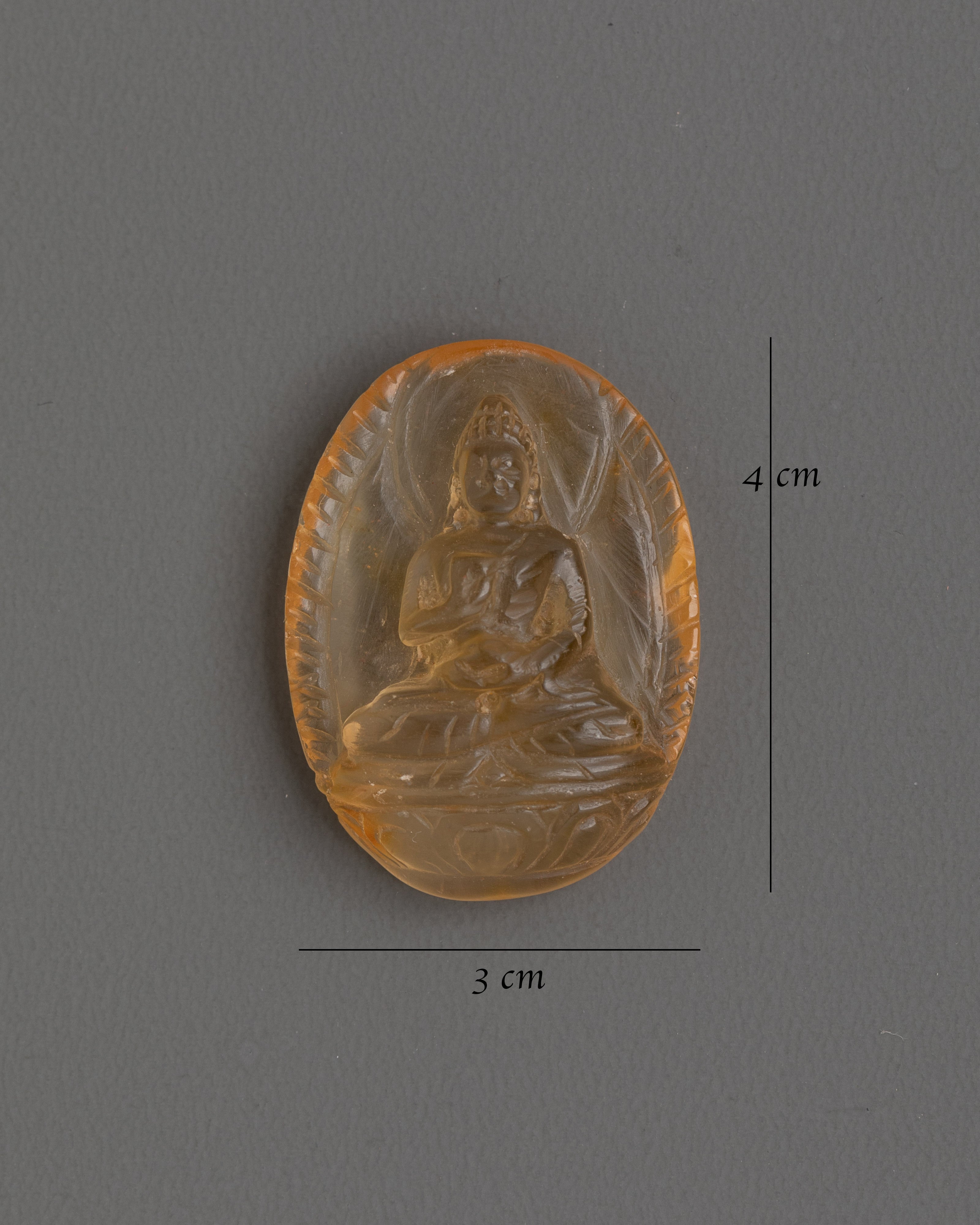 Handcrafted Amogasiddhi Buddha Amber Statue | A Powerful Symbol of Achievement