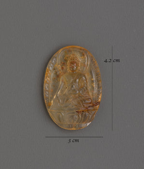 Shakyamuni Buddha Spiritual Amber Statue | Symbol of Inner Peace and Enlightenment