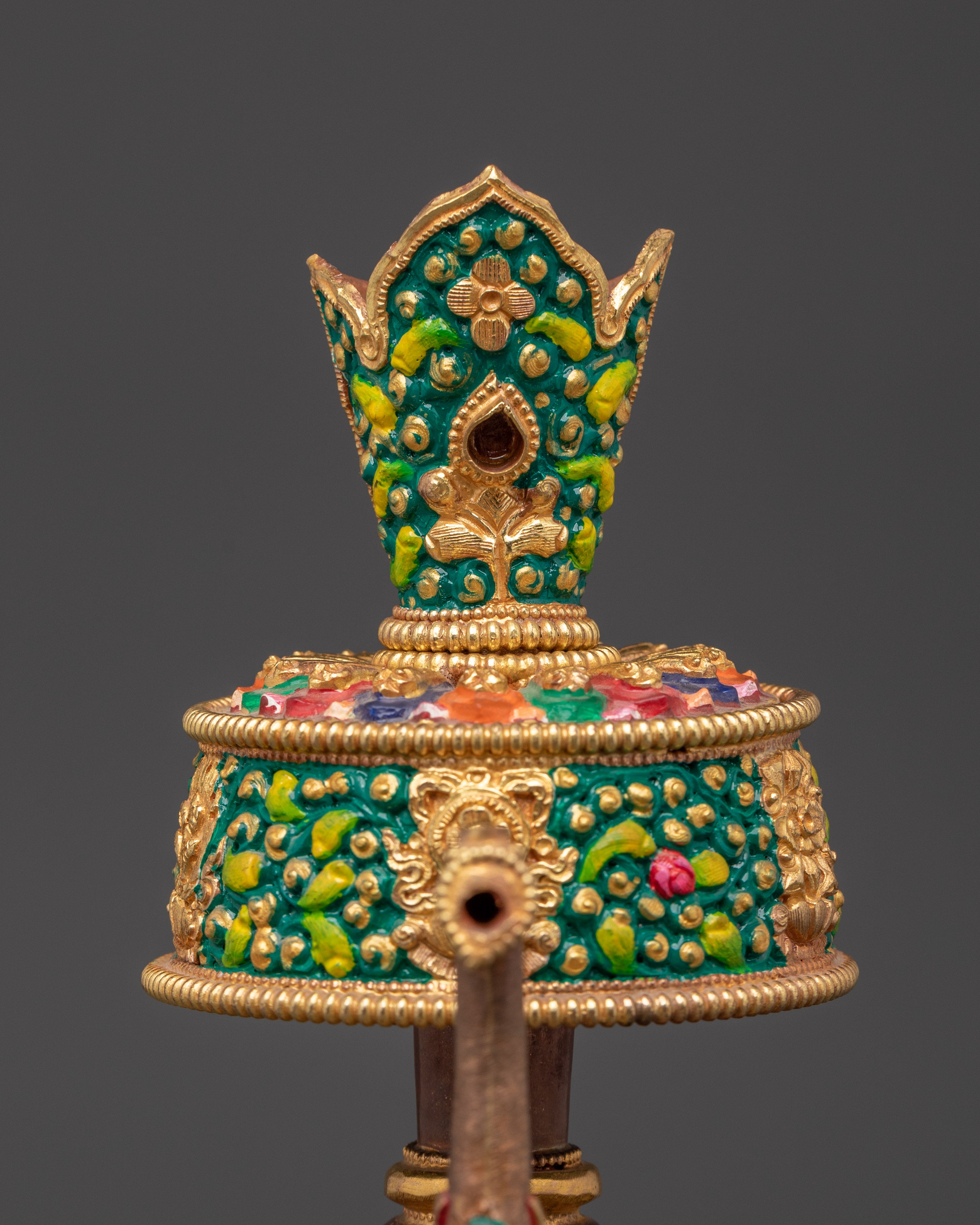 Green Colored Bhumba Set for Tibetan Buddhist Altar