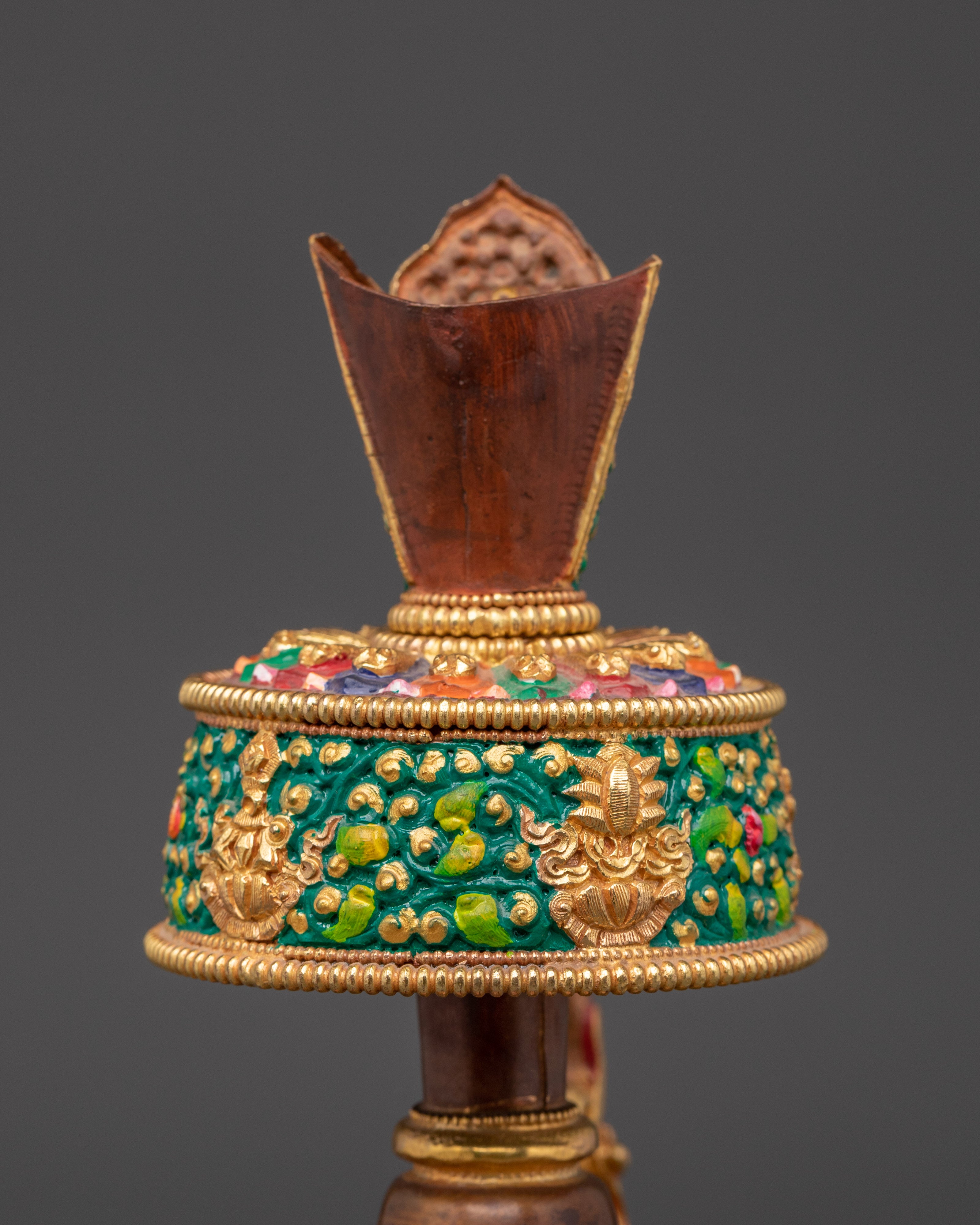Green Colored Bhumba Set for Tibetan Buddhist Altar