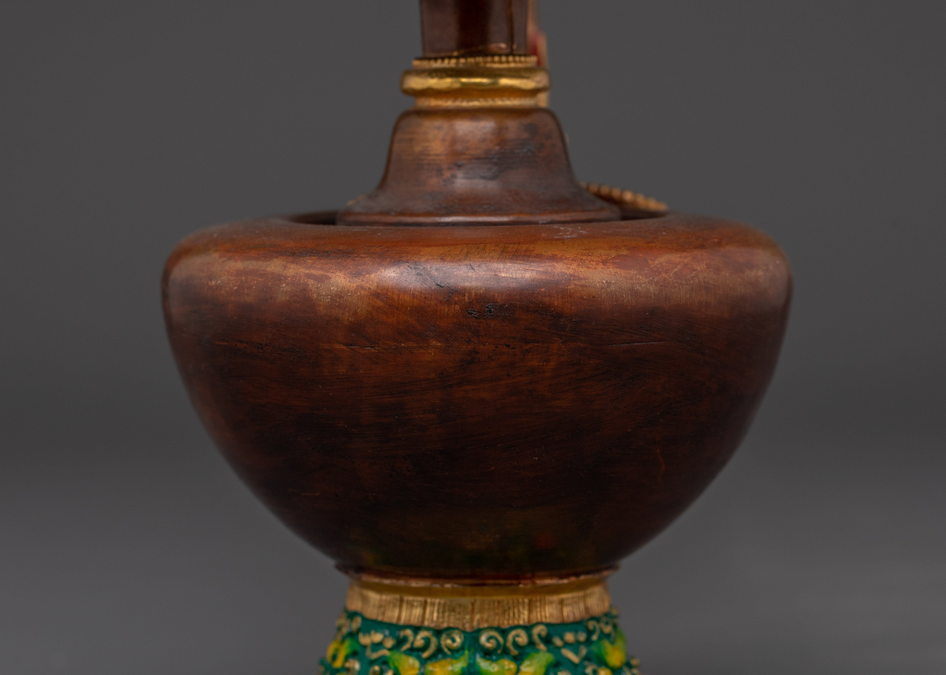 Green Colored Bhumba Set for Tibetan Buddhist Altar