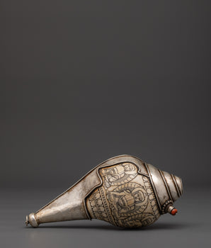 Tibetan Silver Conch Shell