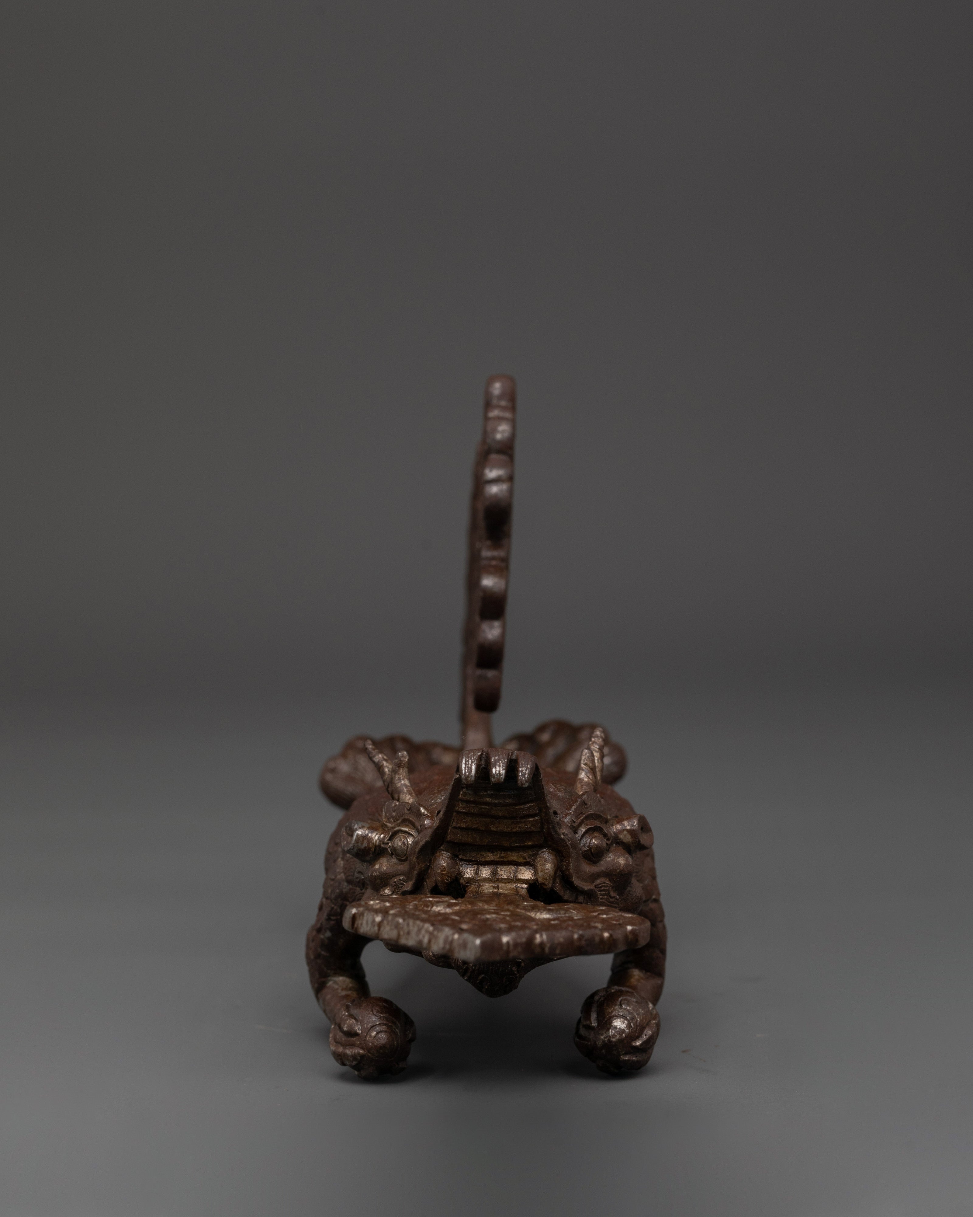 Tibetan Dragon Door Handle | Handcrafted Iron Door Pull with Cloud Tail