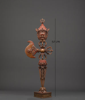 Copper Ritual Phurba | 50cm Tibetan Dagger for Spiritual Protection