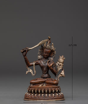 Traditional Bodhisattva Set Statues | Oxidized Copper Silver Plated Figurines