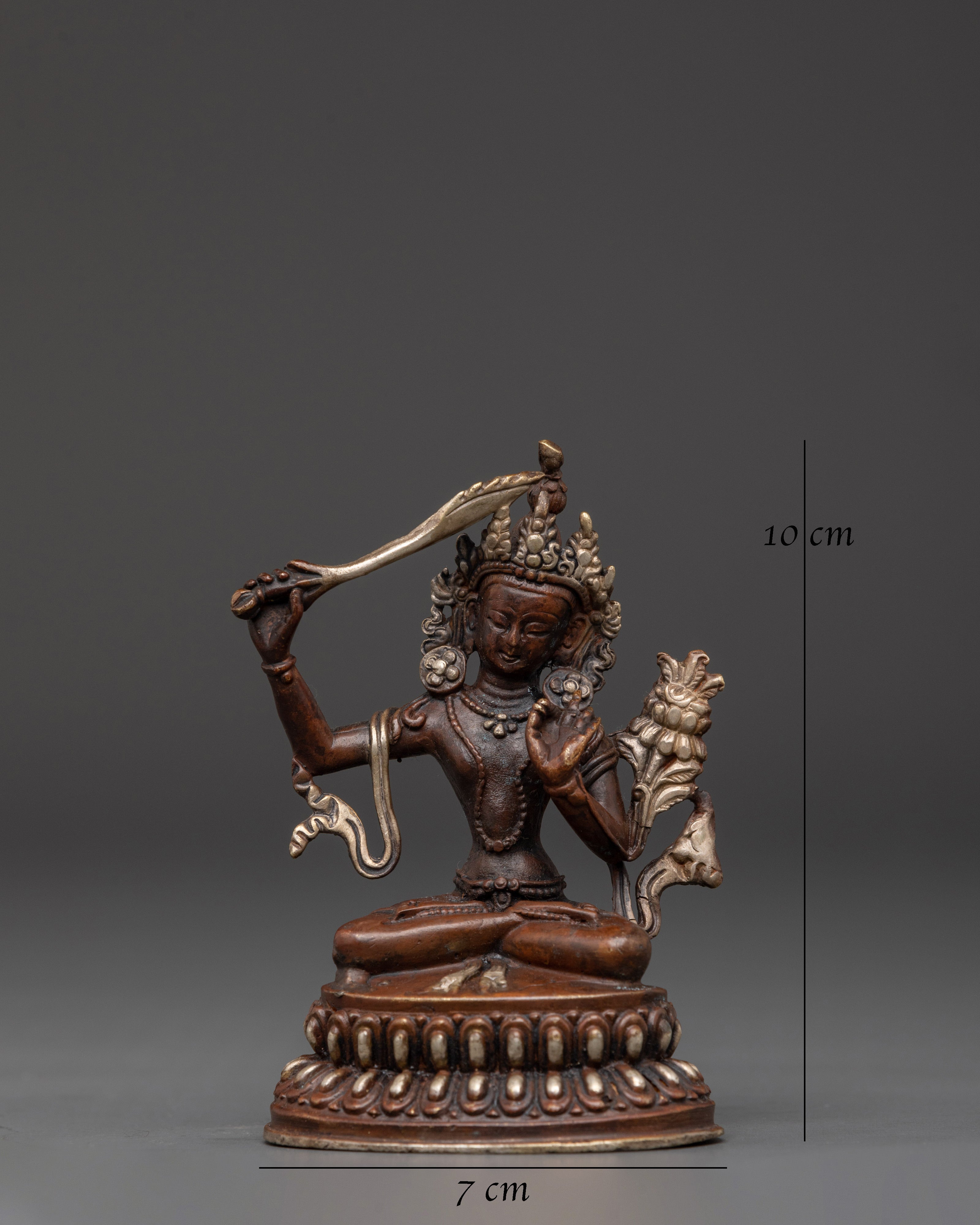 Traditional Bodhisattva Set Statues | Oxidized Copper Silver Plated Figurines
