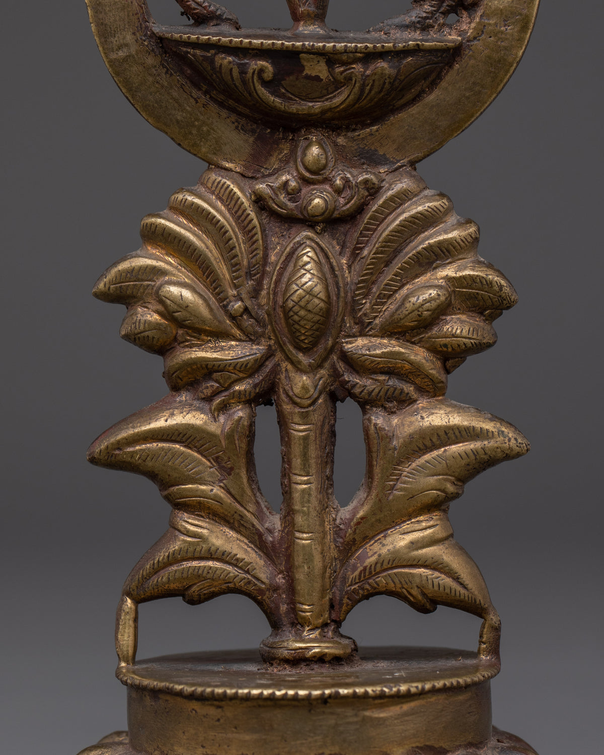 Brass Eternal Flame Auspicious Symbol | Tibetan Buddhist Enlightenment Emblem
