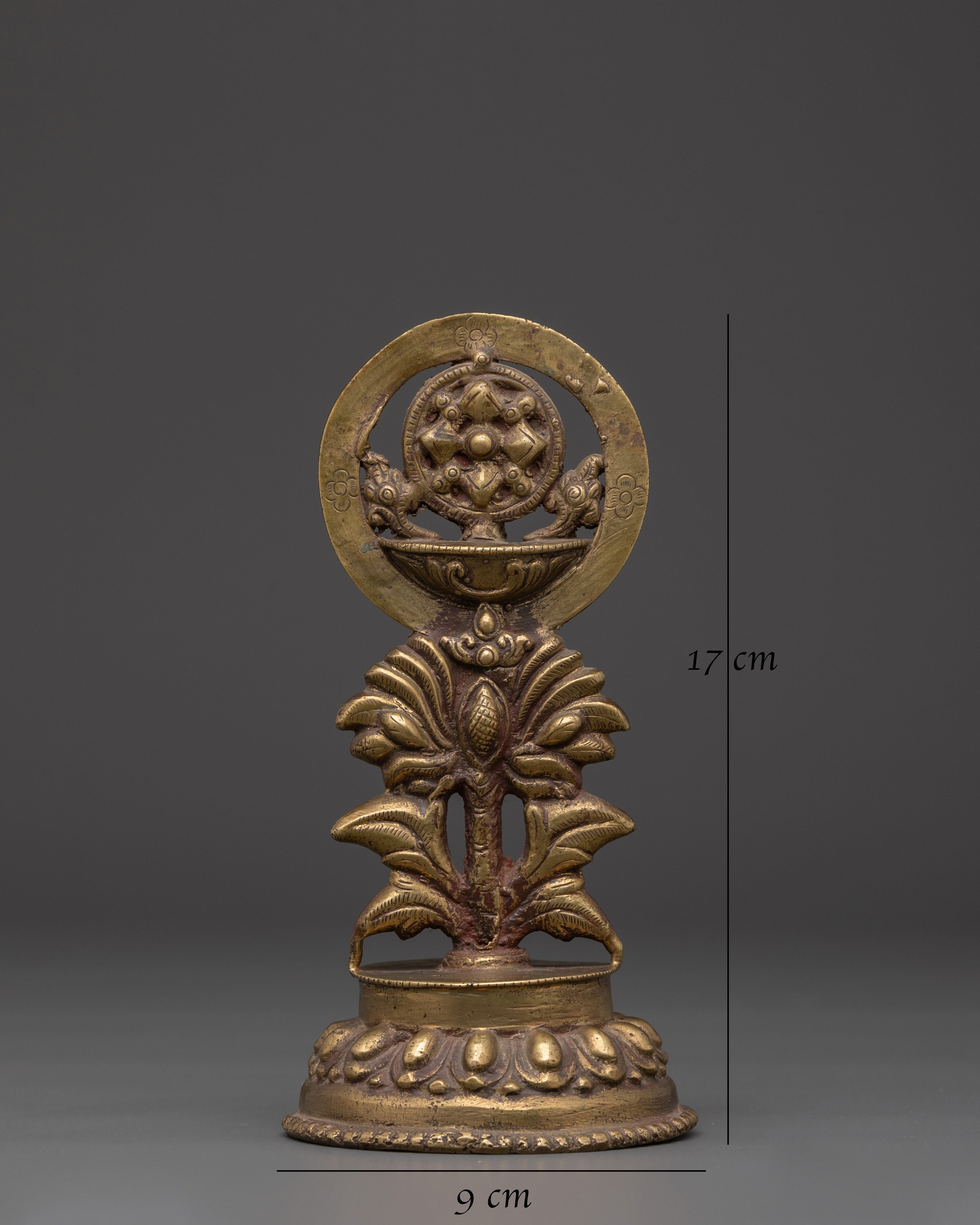 Brass Endless Knot Auspicious Symbol | Tibetan Buddhist Eternal Harmony Emblem