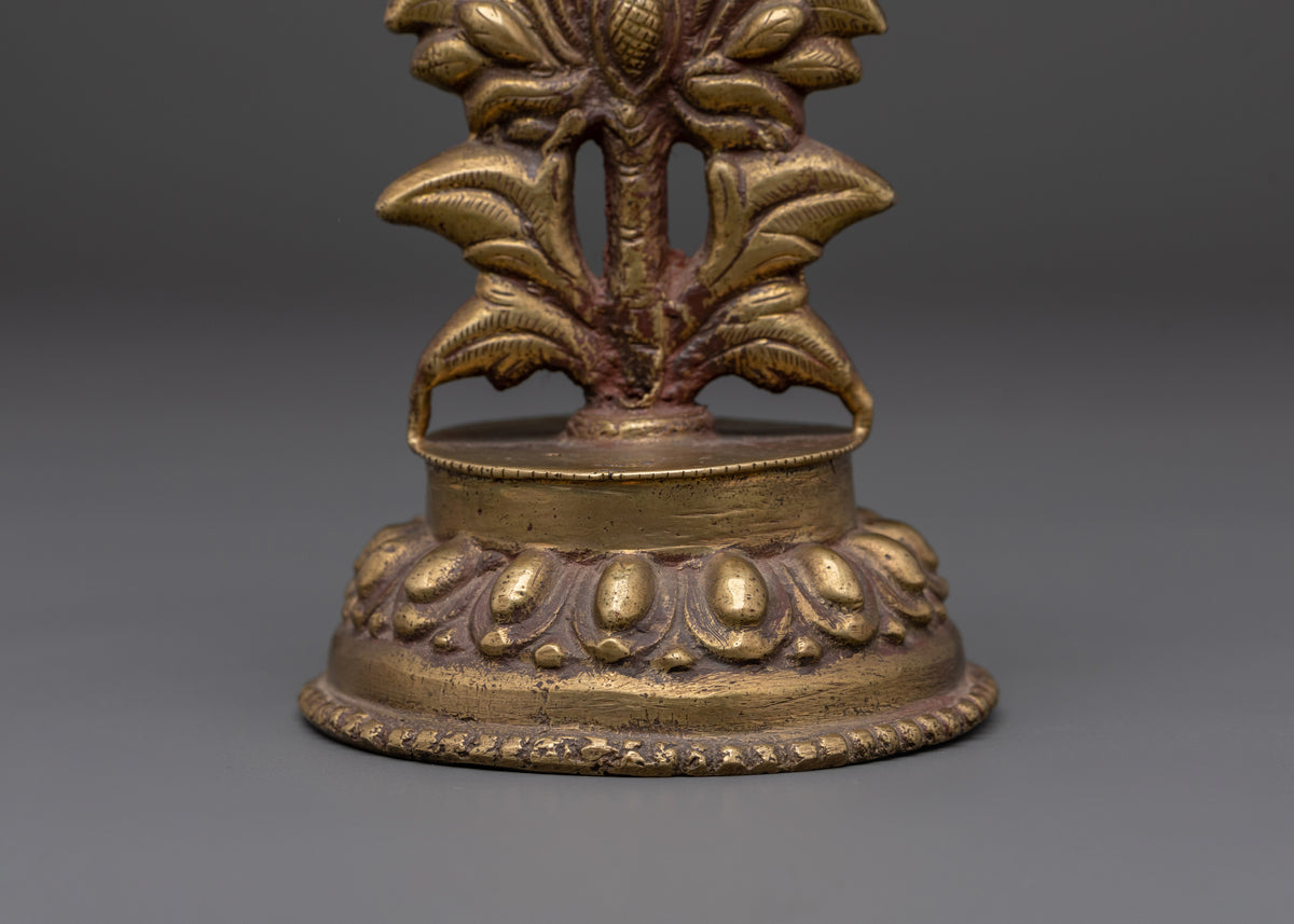 Brass Endless Knot Auspicious Symbol | Tibetan Buddhist Eternal Harmony Emblem