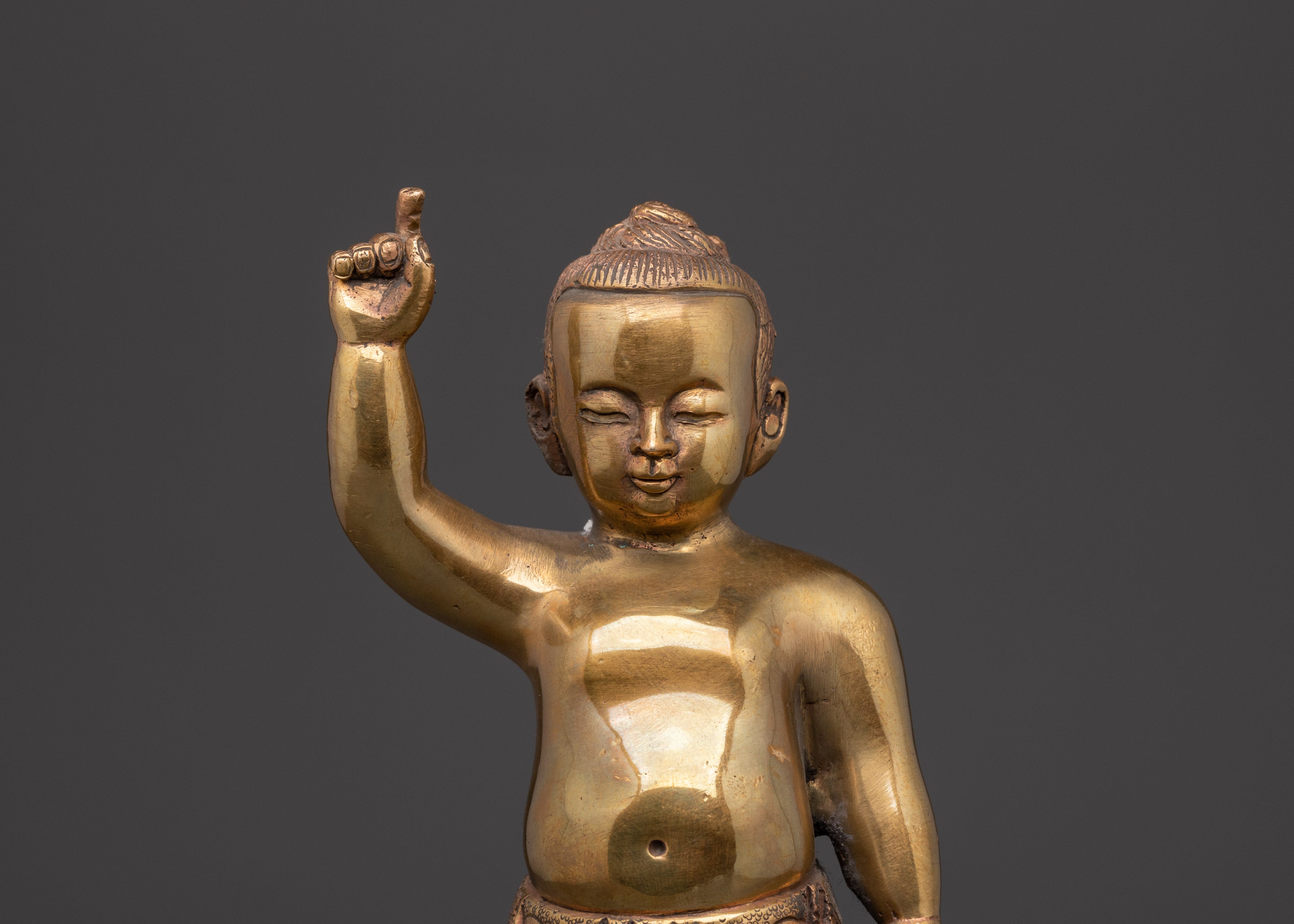 Little Buddha Brass Statue | A Symbol of Enlightenment and Spirituality