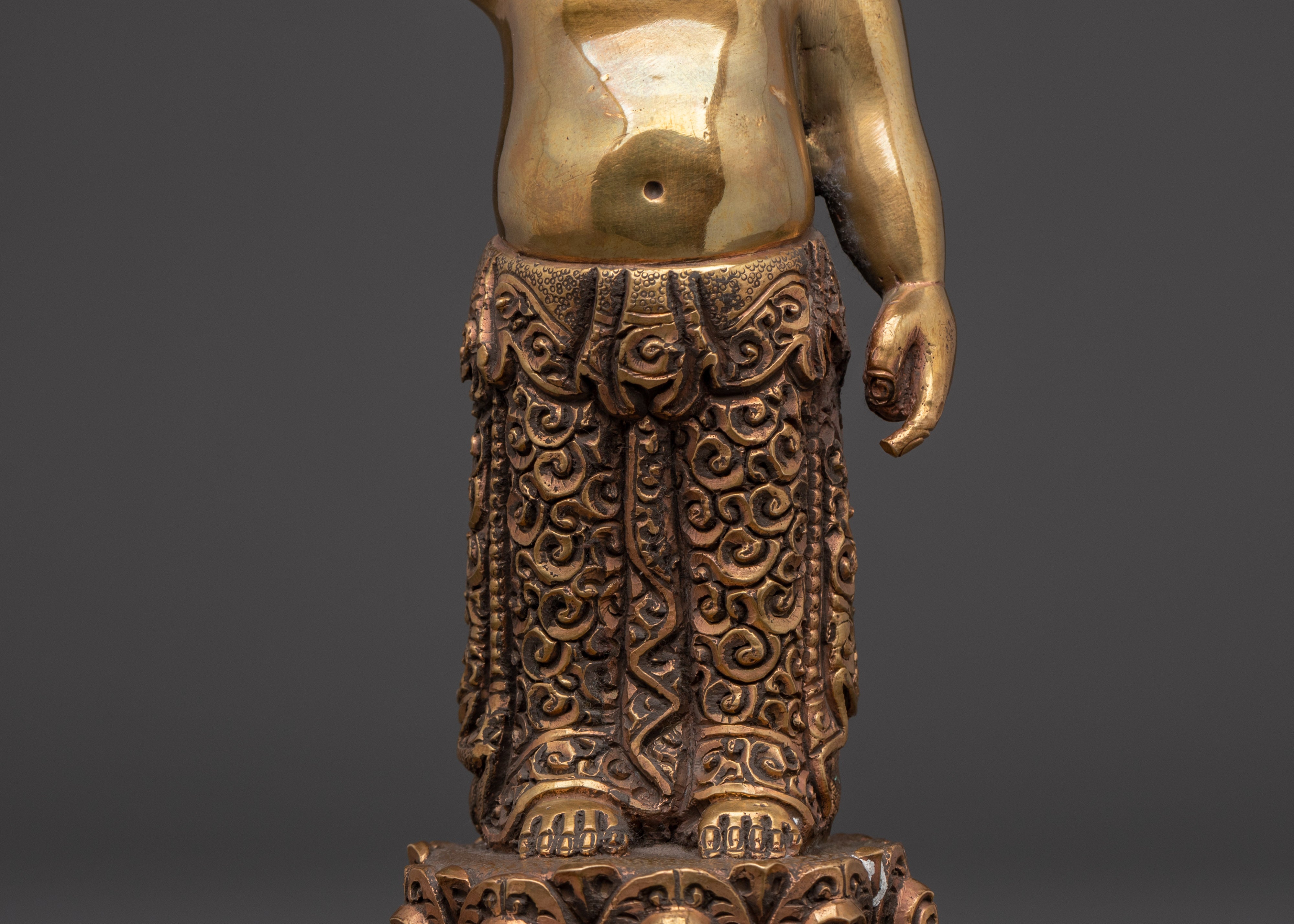 Little Buddha Brass Statue | A Symbol of Enlightenment and Spirituality