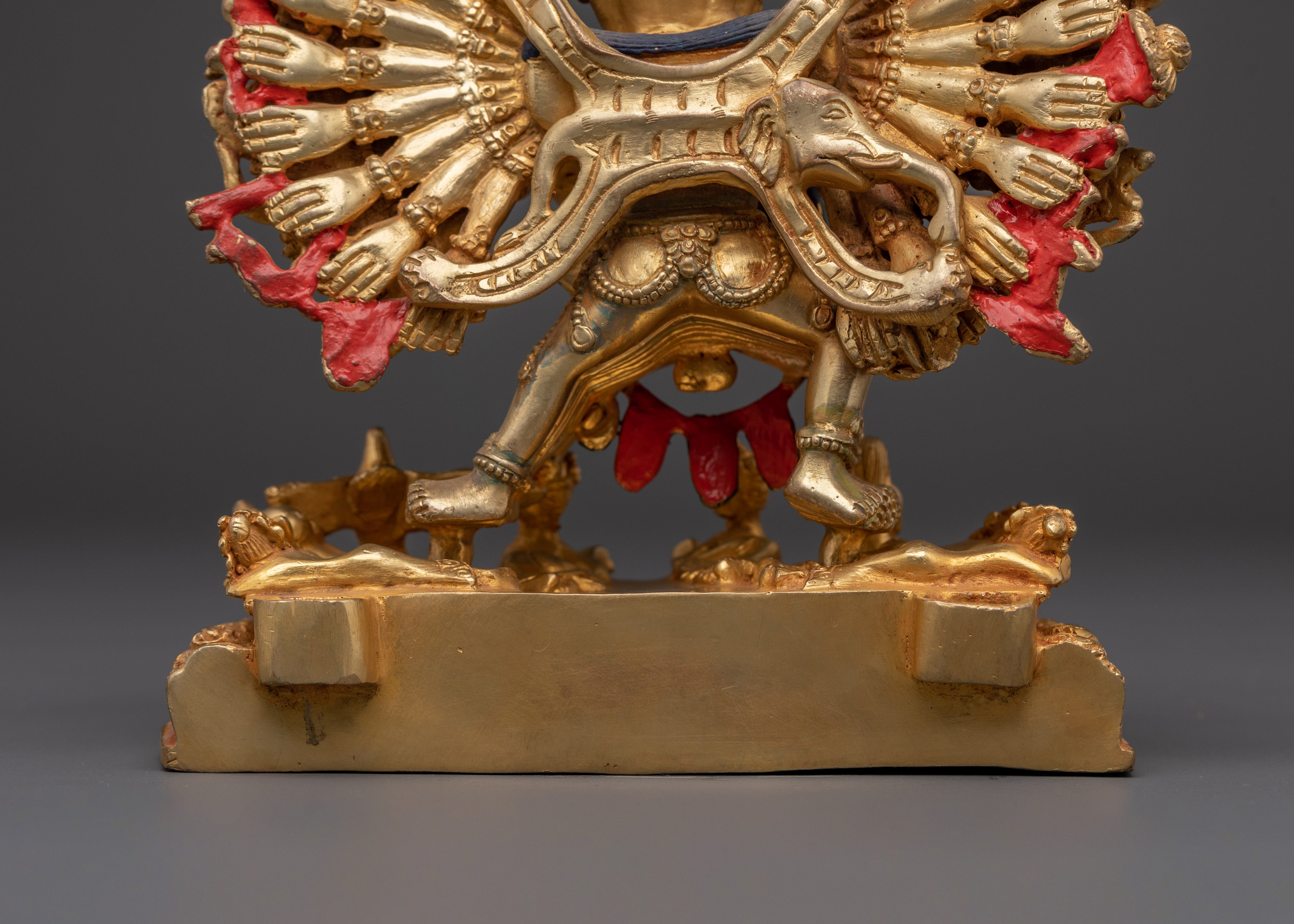 Sacred Conqueror of Death Yamantaka Statue | Tibetan Buddhist Deity Sculpture