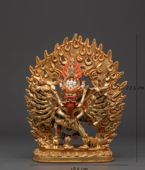 Sacred Conqueror of Death Yamantaka Statue | Tibetan Buddhist Deity Sculpture