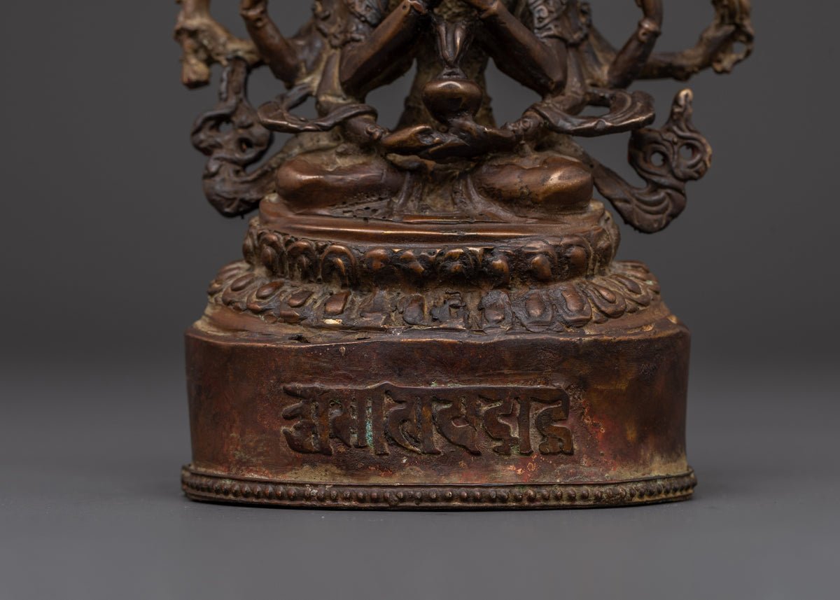Copper Namasangiti Manjushri Statue | Tibetan Tantric Wisdom Deity