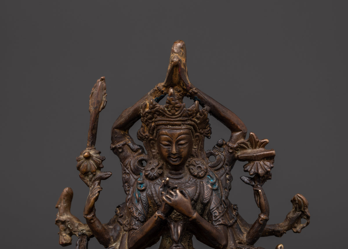 Copper Namasangiti Manjushri Statue | Tibetan Tantric Wisdom Deity