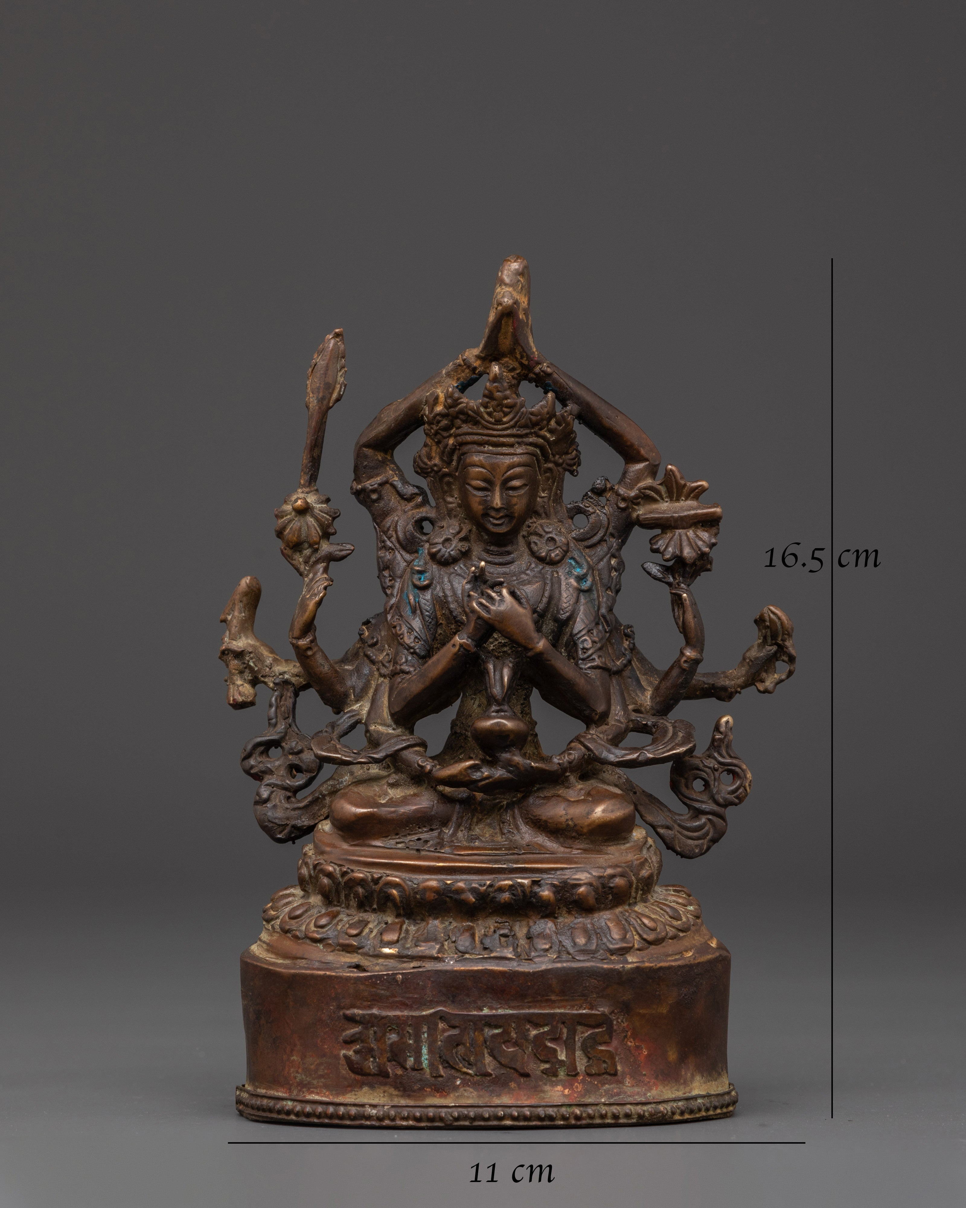 Copper Namasangiti Manjushri Statue | Tibetan Tantric Wisdom Deity