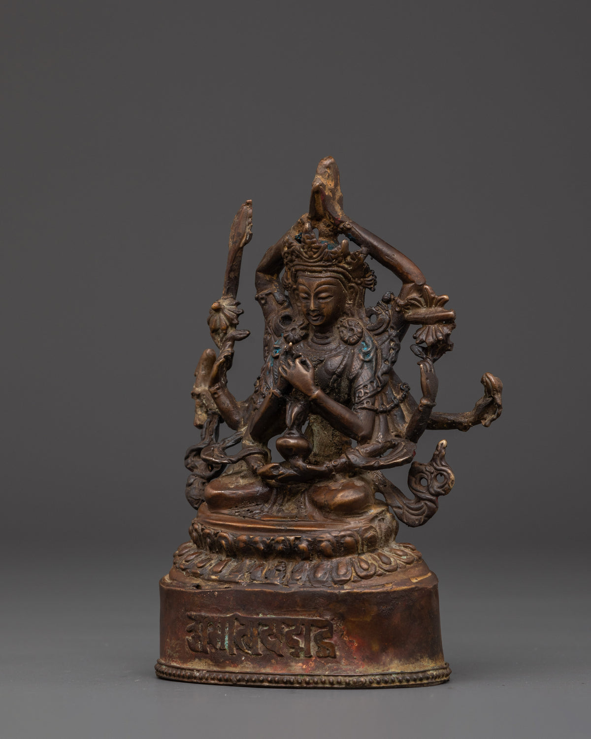 Copper Namasangiti Manjushri Statue | Tibetan Tantric Wisdom Deity