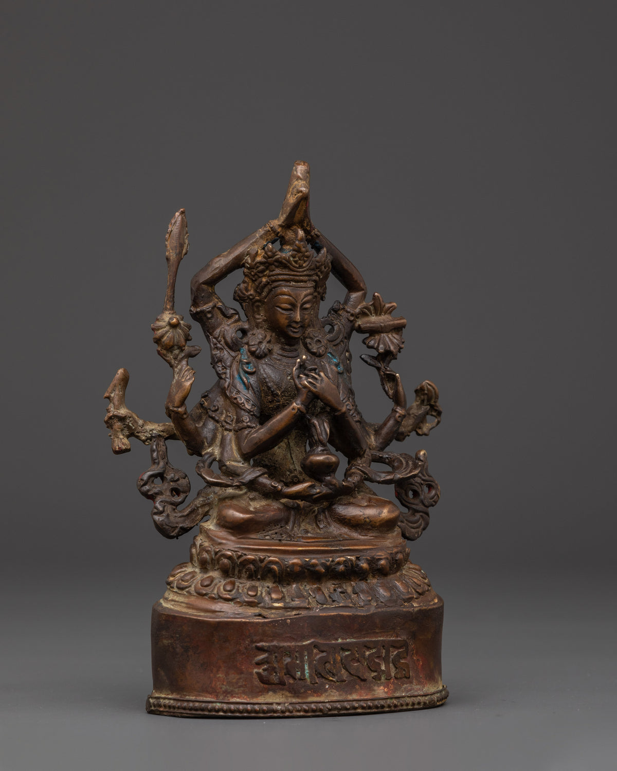 Copper Namasangiti Manjushri Statue | Tibetan Tantric Wisdom Deity