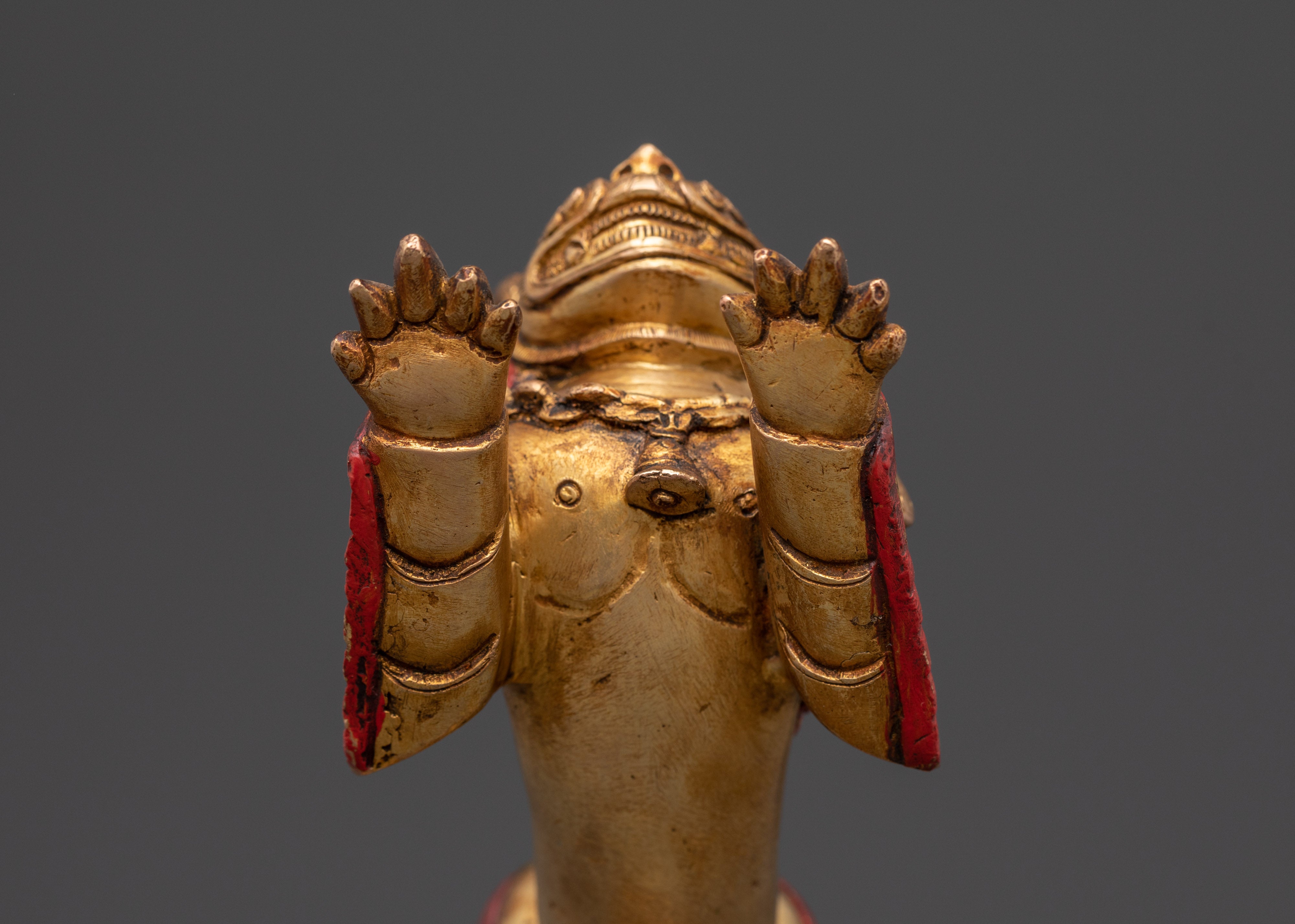 Golden Lion Statues Set | Handcrafted Copper with Gold Plating