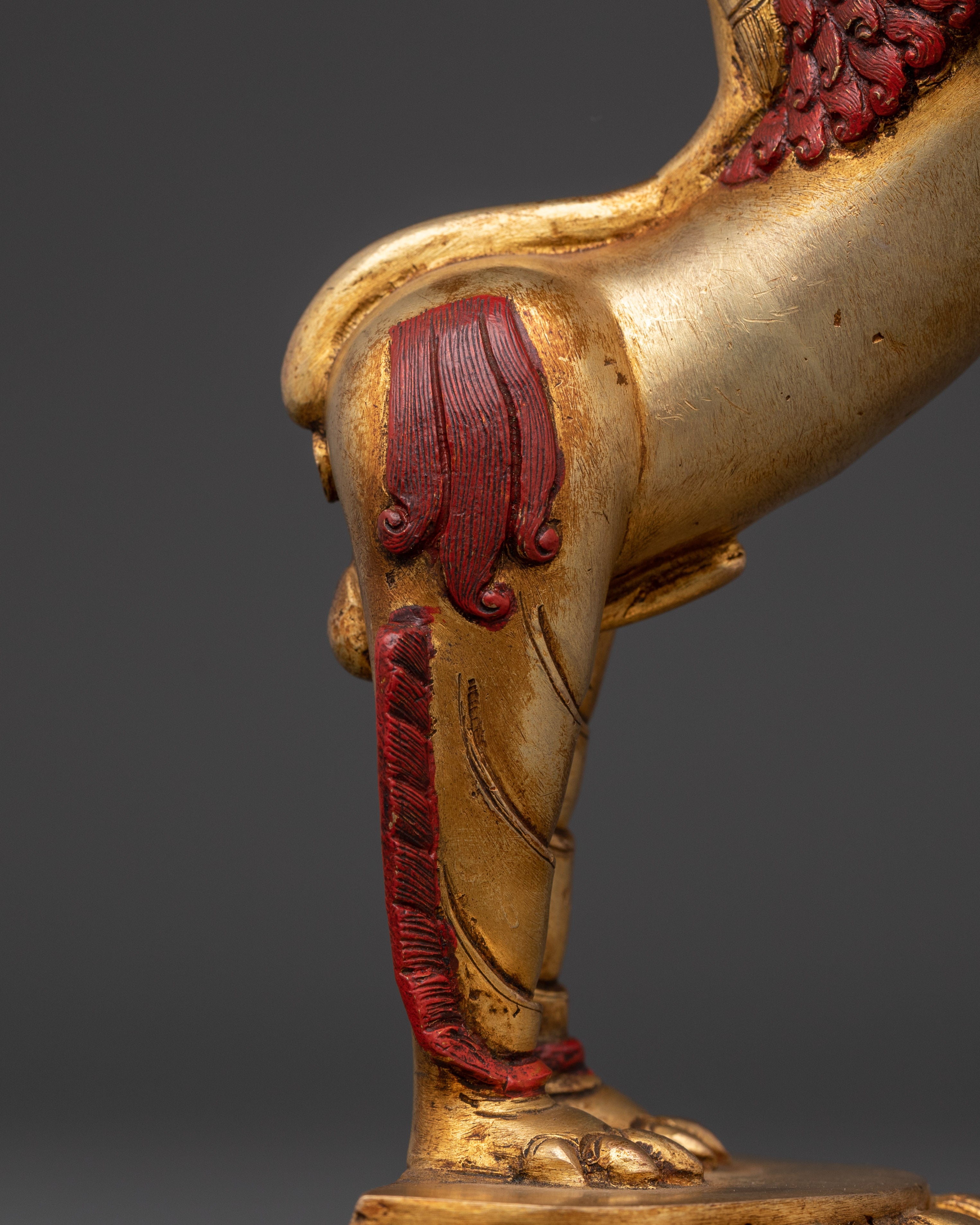 Golden Lion Statues Set | Handcrafted Copper with Gold Plating