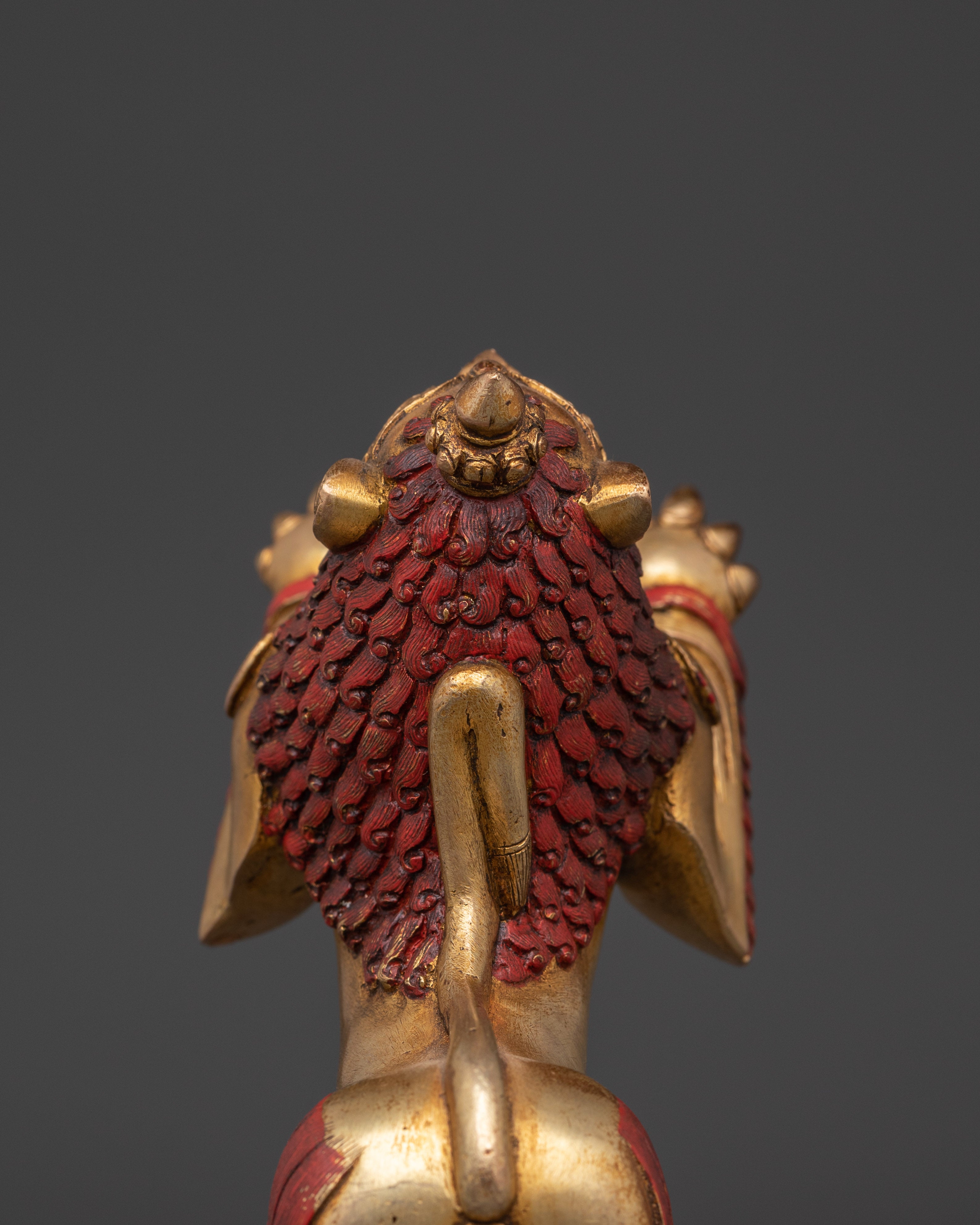 Golden Lion Statues Set | Handcrafted Copper with Gold Plating