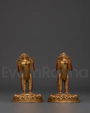  Lion Statues Set 