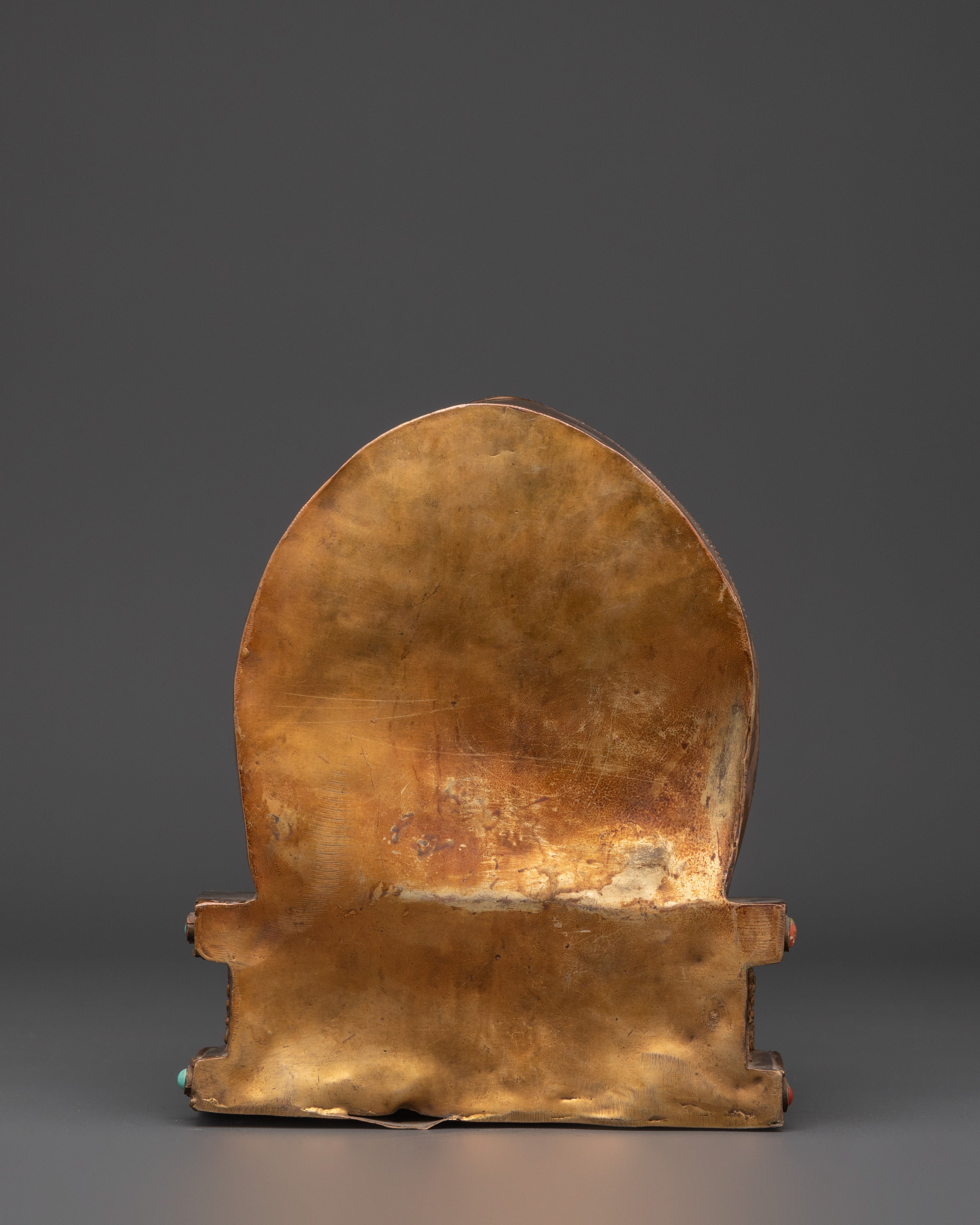 Buddhist Amulet Box | Handmade Yak Bone & Copper Body with Gold Plated