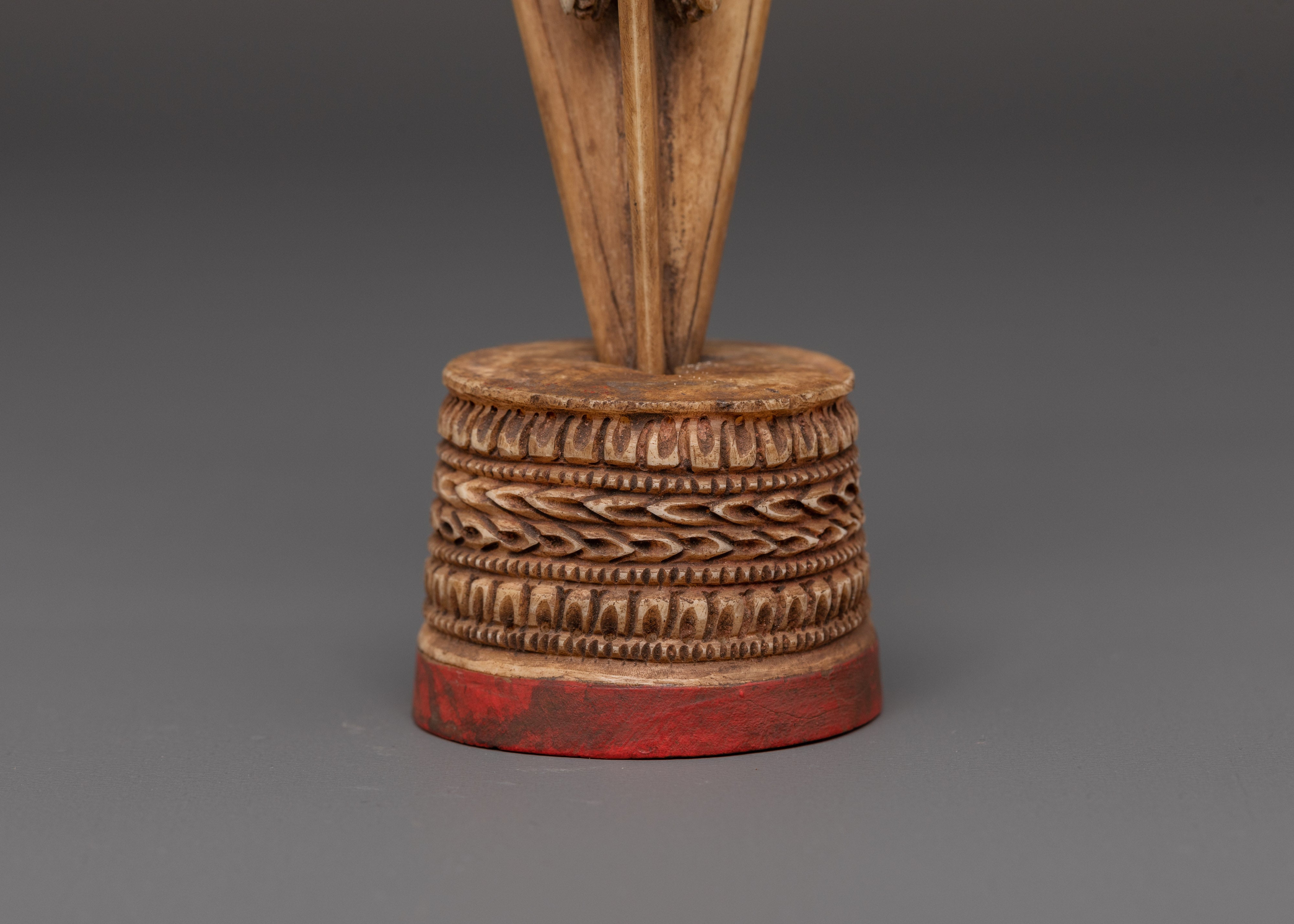 Hand-Carved Yak Bone Tibetan Phurba Dagger | Sacred Ritual Tool