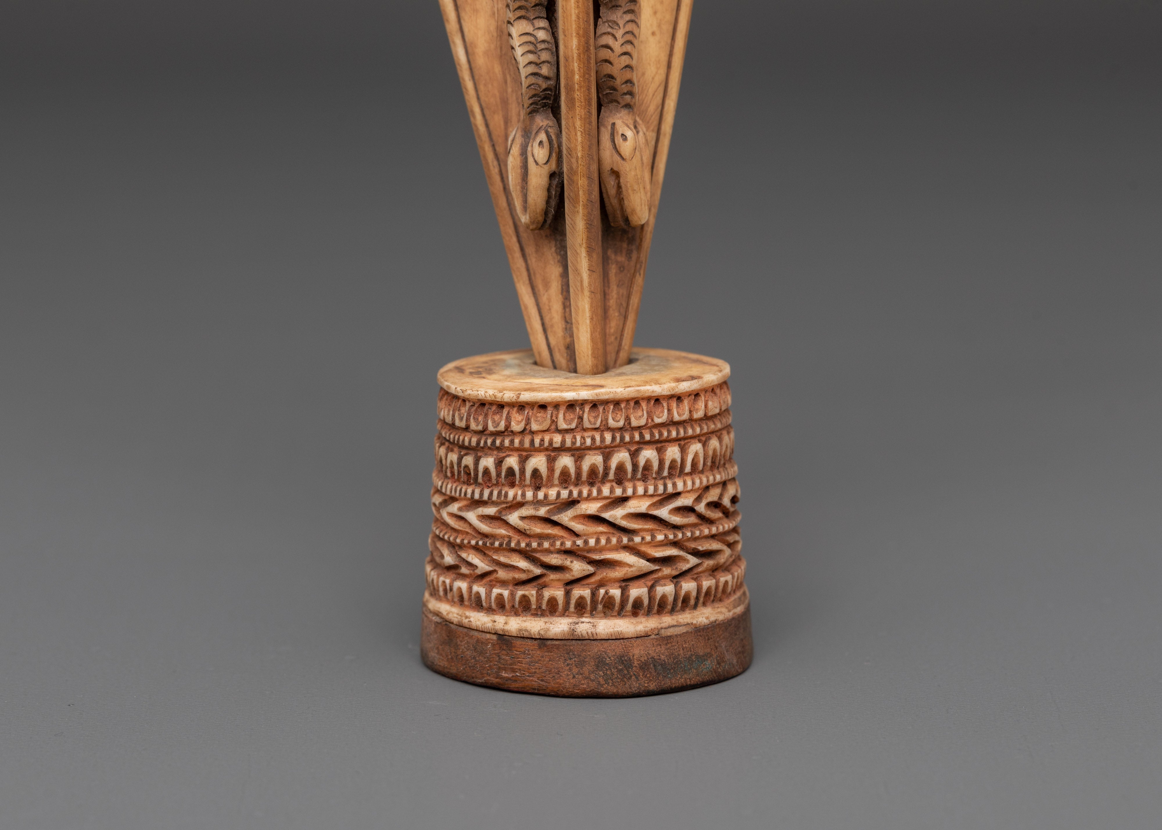 Hand-Carved Tibetan Yak Bone Phurba Dagger | Sacred Ritual Tool