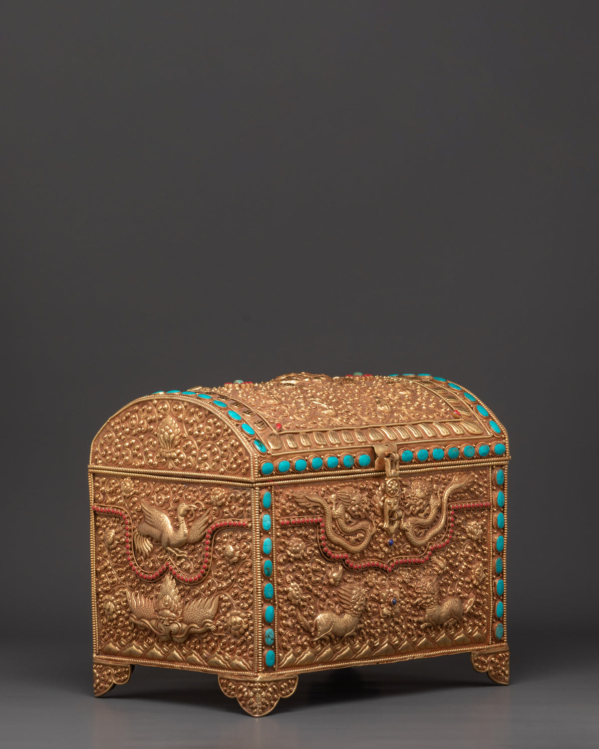 Luxury Storage Chest | Handcrafted Copper & Gold Plated Decorative Box