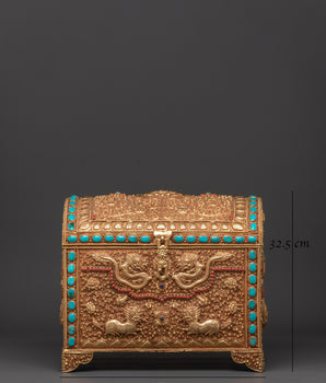 Luxury Storage Chest | Handcrafted Copper & Gold Plated Decorative Box