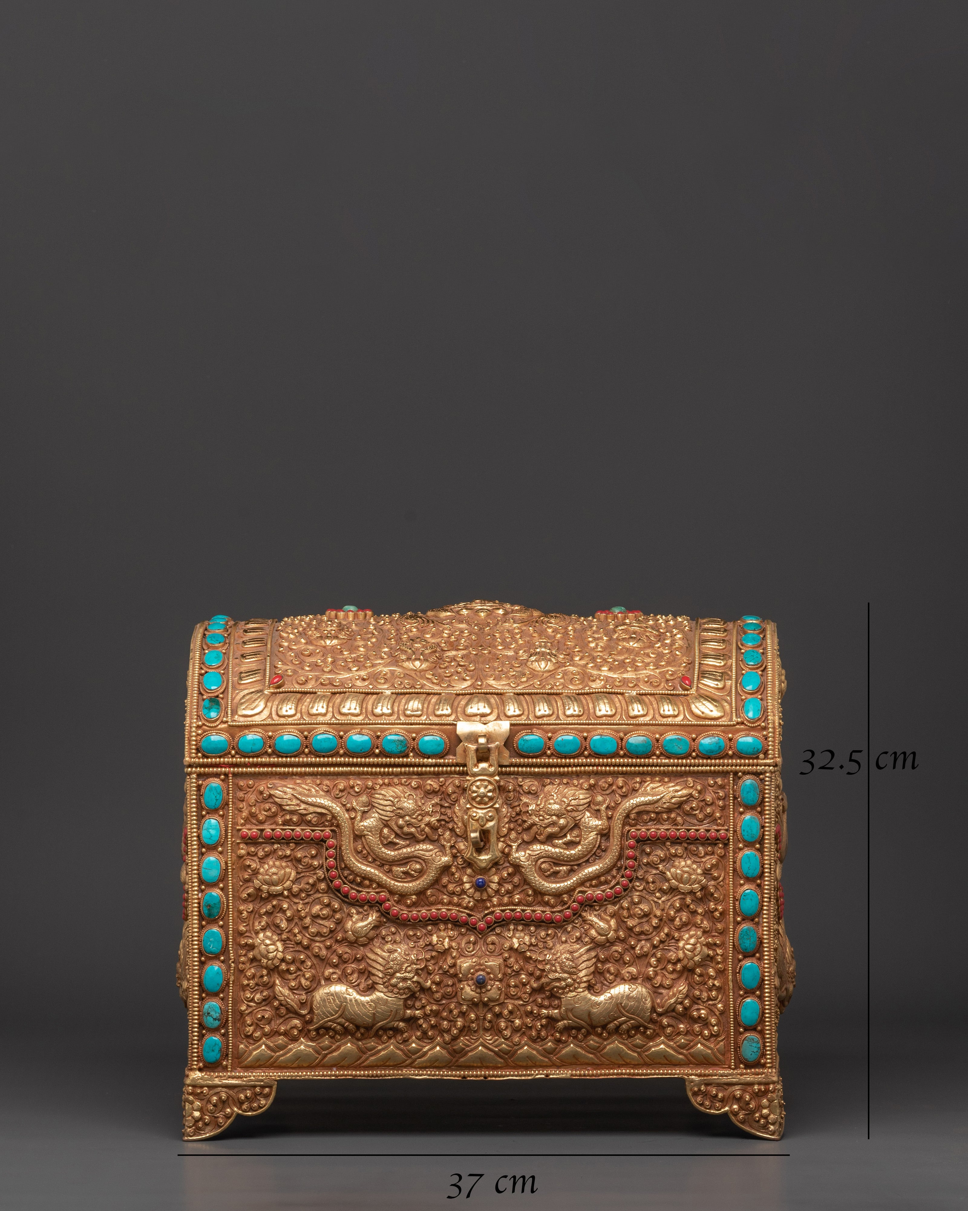 Luxury Storage Chest | Handcrafted Copper & Gold Plated Decorative Box