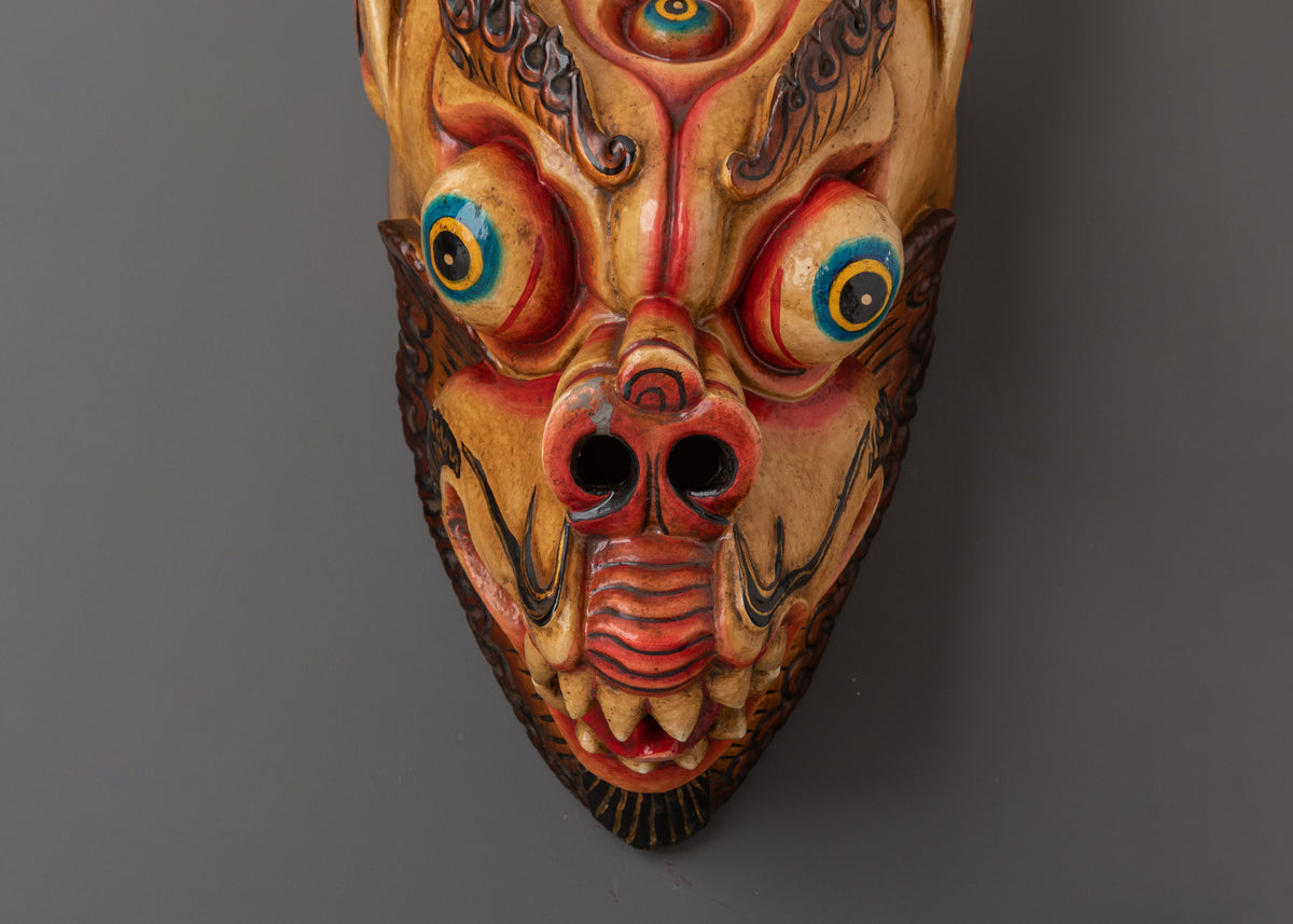 Traditional Wall Mask | Ethnic Wooden Wall Art