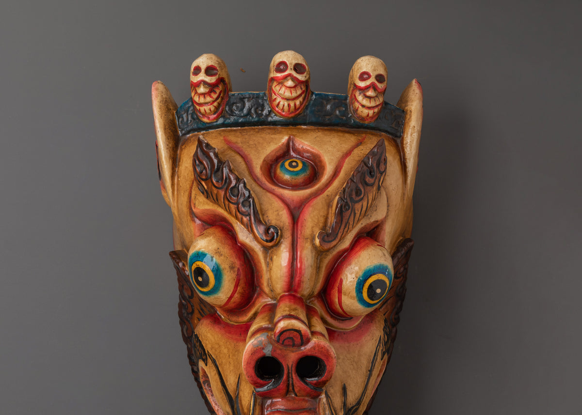 Traditional Wall Mask | Ethnic Wooden Wall Art