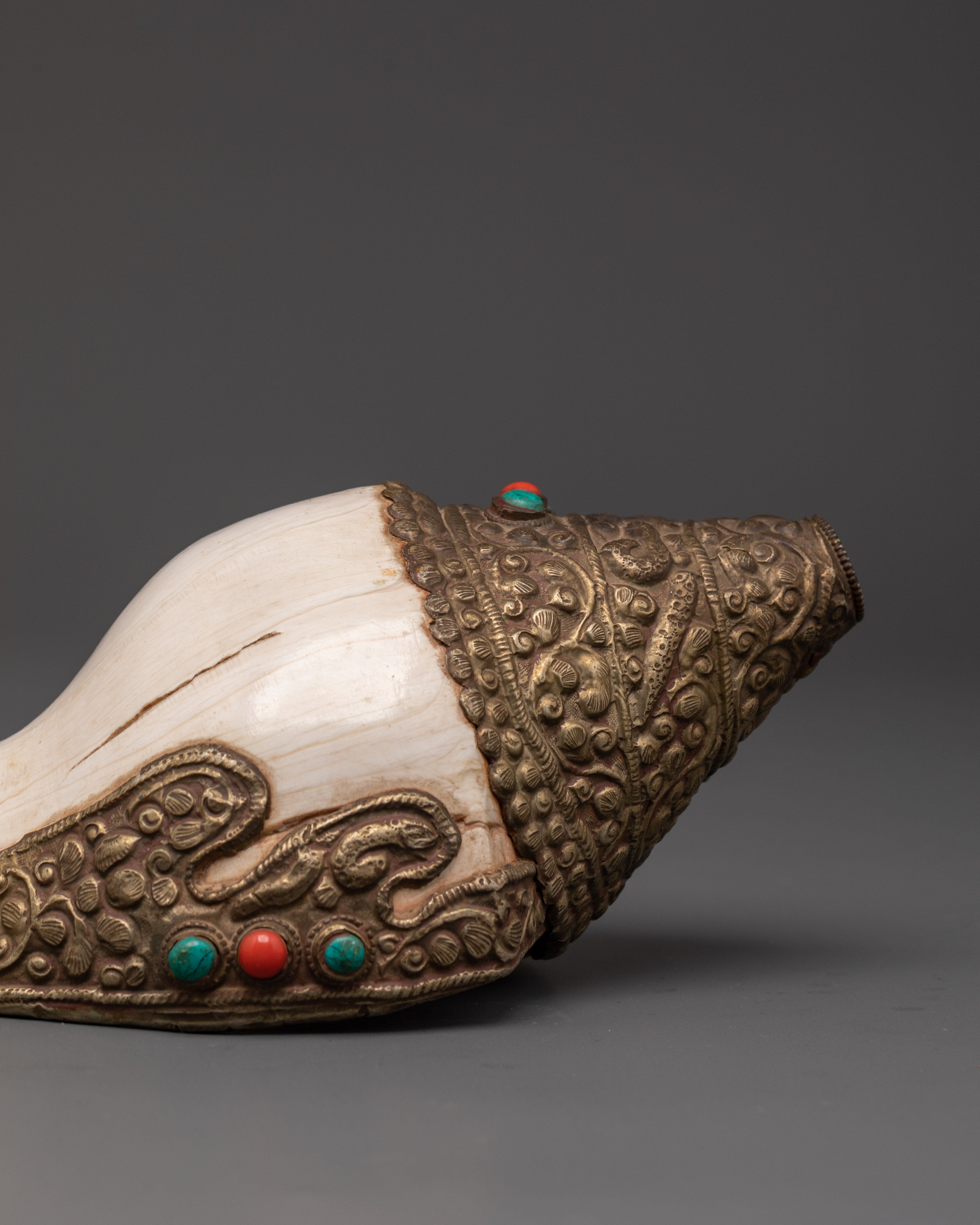Conch Shell for Buddhist Ritual Practice | Meditation Sound Instrument