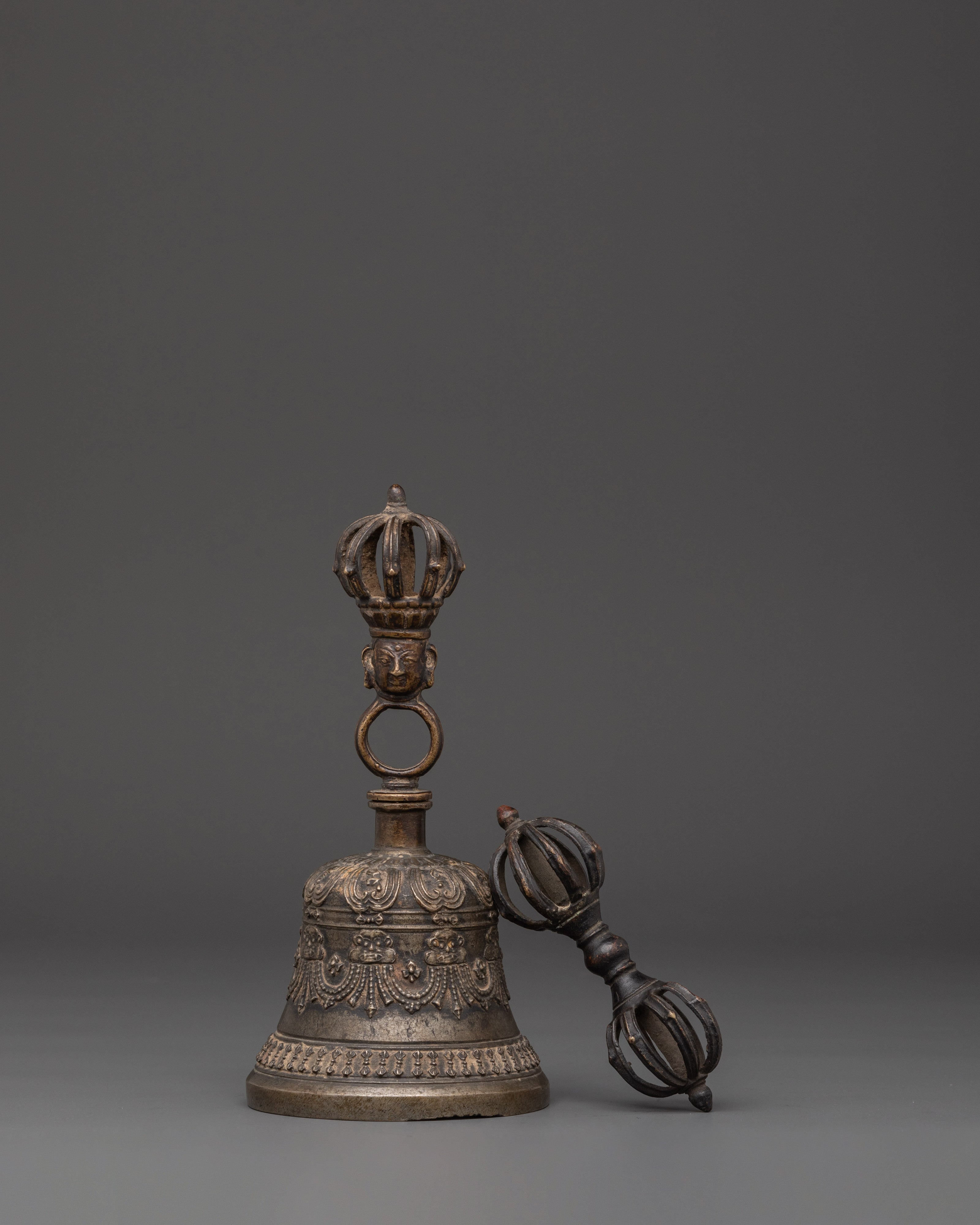 Handcrafted Bronze Bell and Vajra Set | For Inner Peace & Energy Balance