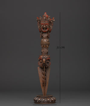 Handcrafted Phurba Dagger | Sacred Tibetan Ritual Tool with Deity Figure Design