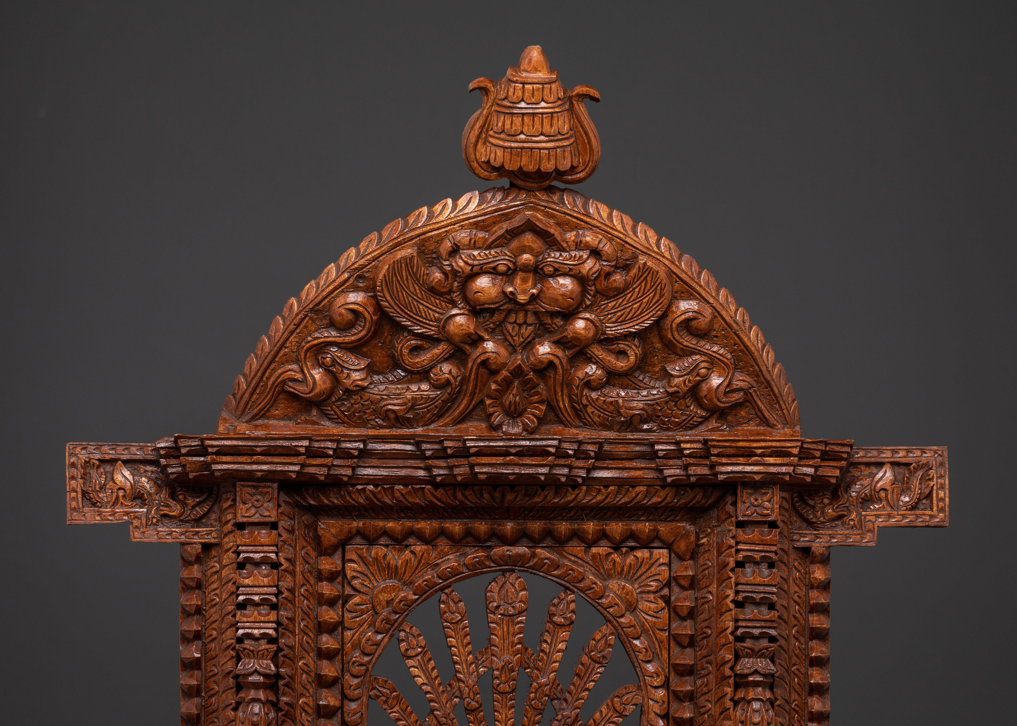 Hand-Carved Peacock Wall Art | Unique Adina Wood Sculpture