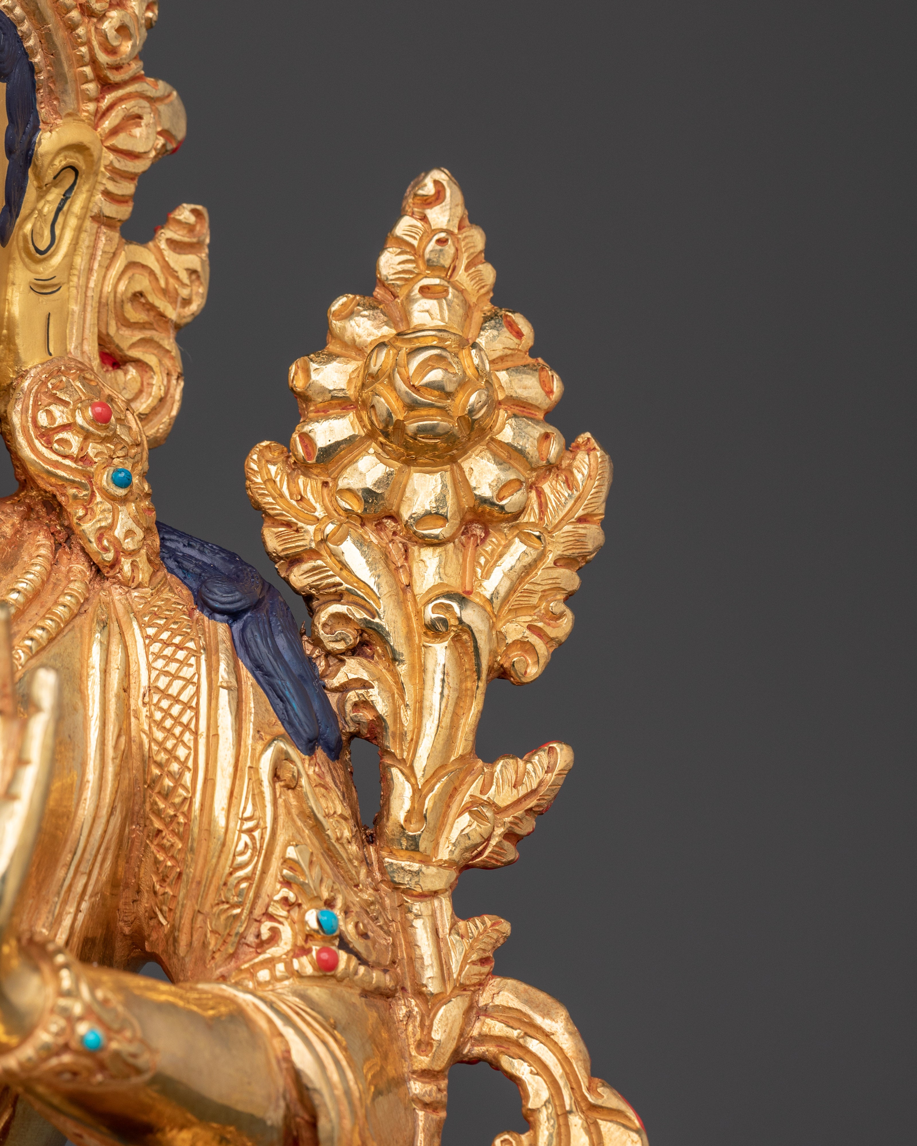 Green Tara Spiritual Artwork | Tibetan Buddha Goddess Statue