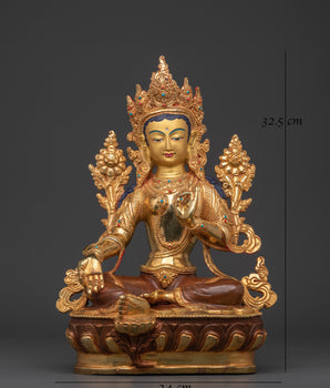 Green Tara Spiritual Artwork | Tibetan Buddha Goddess Statue