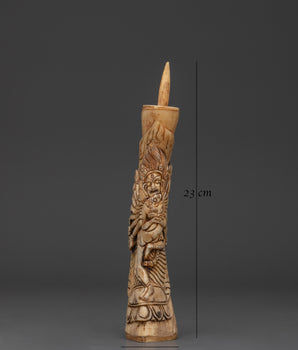Handcarved Ritual Yak Bone Stamp | For Mantra Impressions, Buddhist Ceremonies