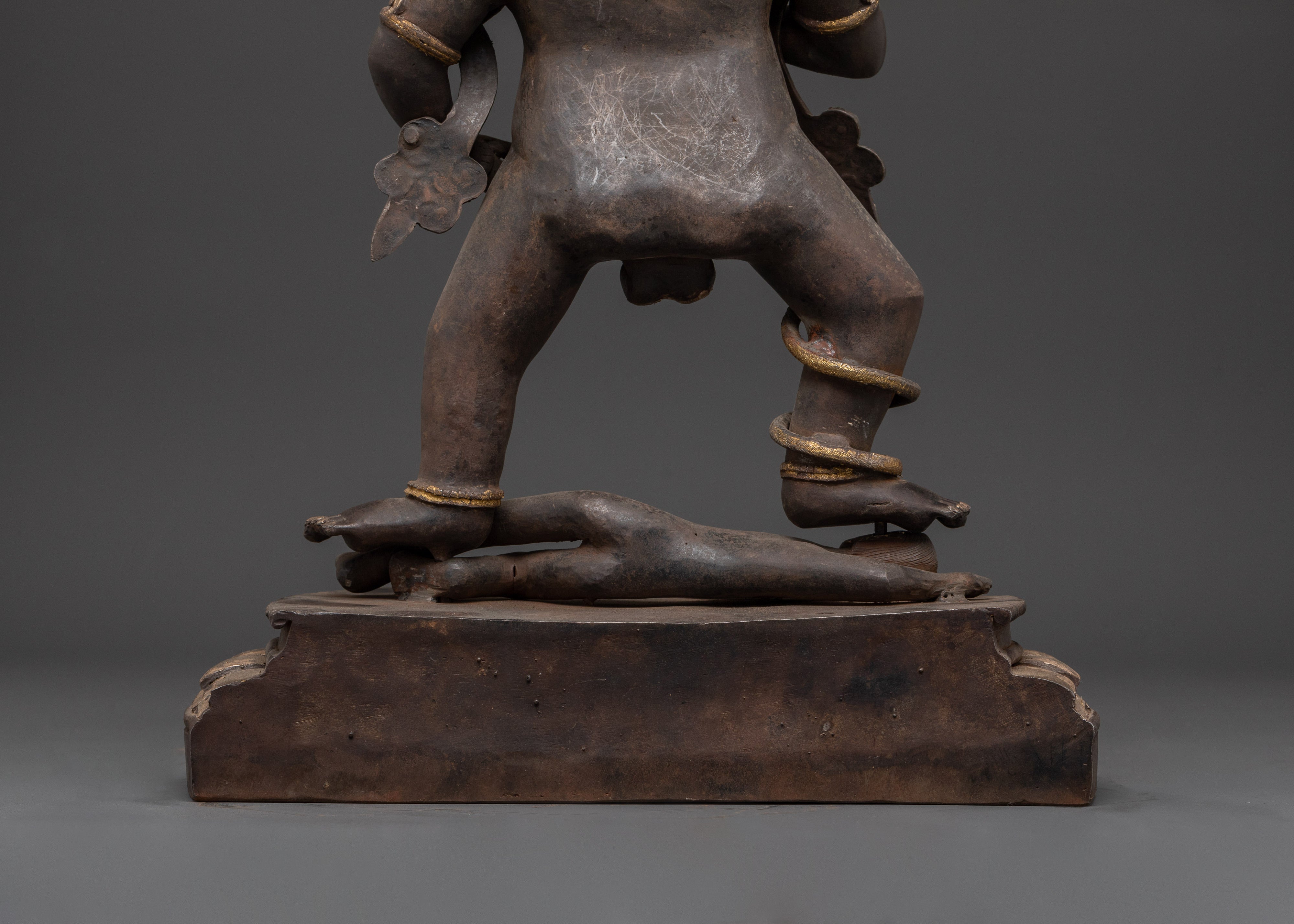 Handcrafted Iron Black Dzambhala Statue | For Prosperity, Power & Tibetan Ritual Practice