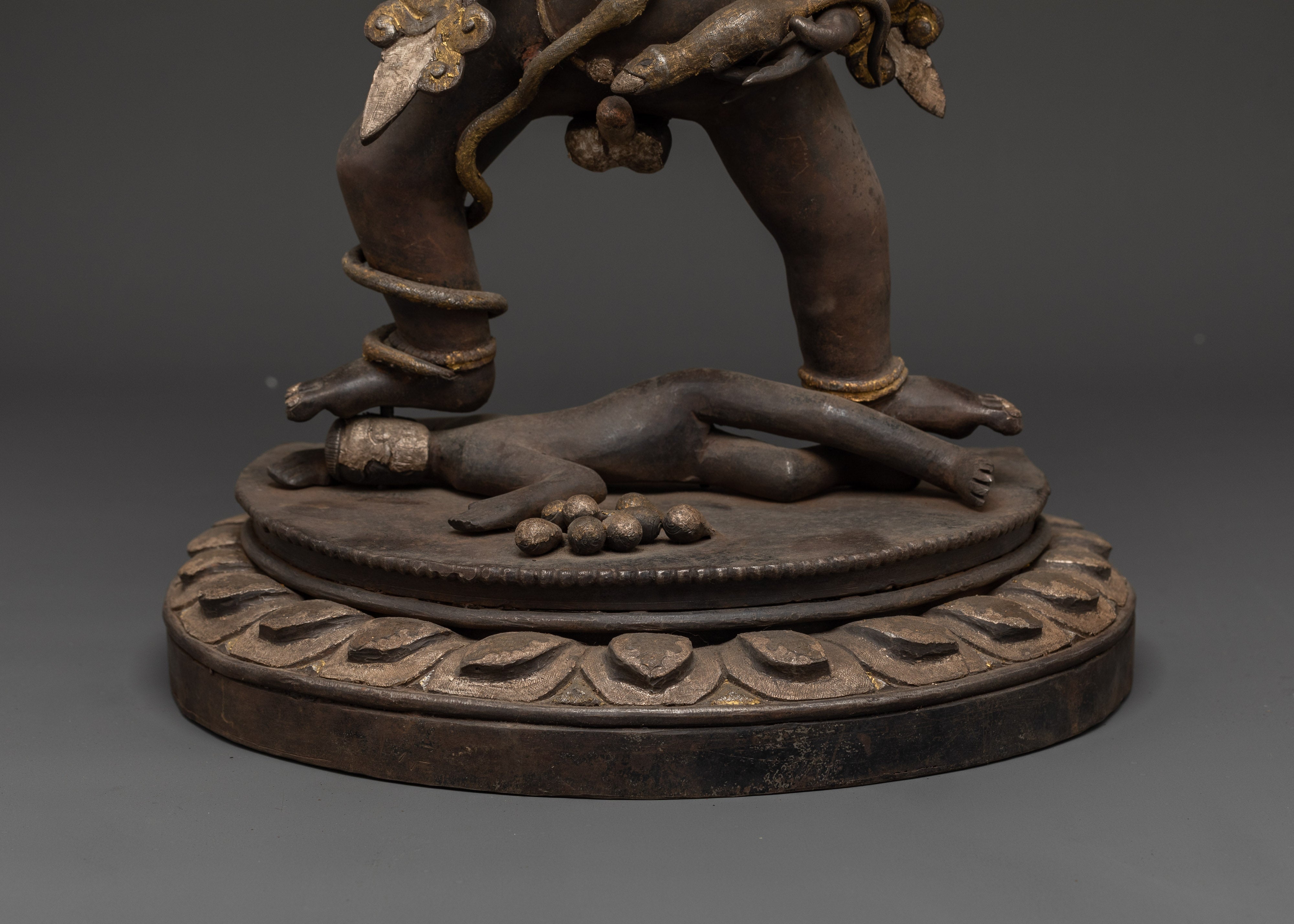 Handcrafted Iron Black Dzambhala Statue | For Prosperity, Power & Tibetan Ritual Practice