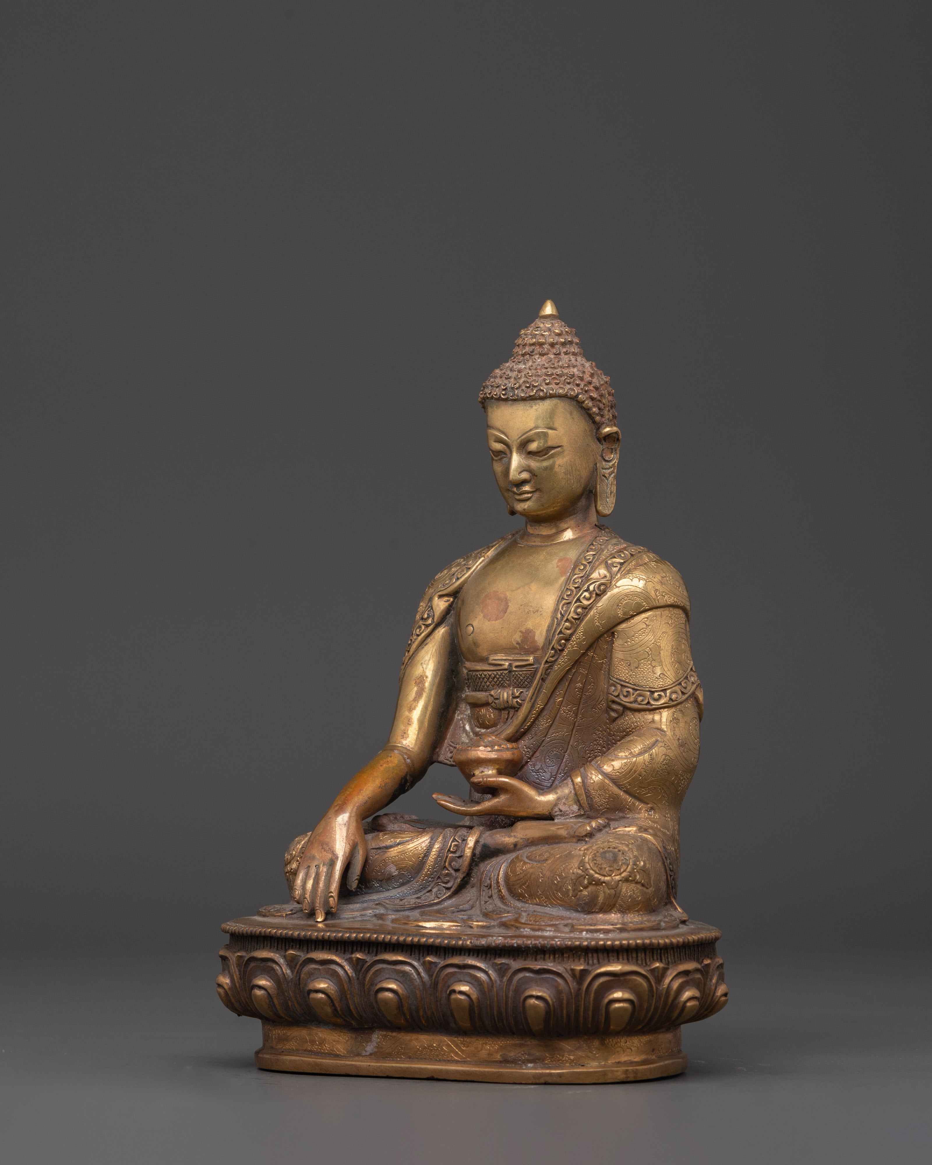 Tibetan Three Buddha Set | Shakyamuni, Amitabha & Medicine Buddha Statues